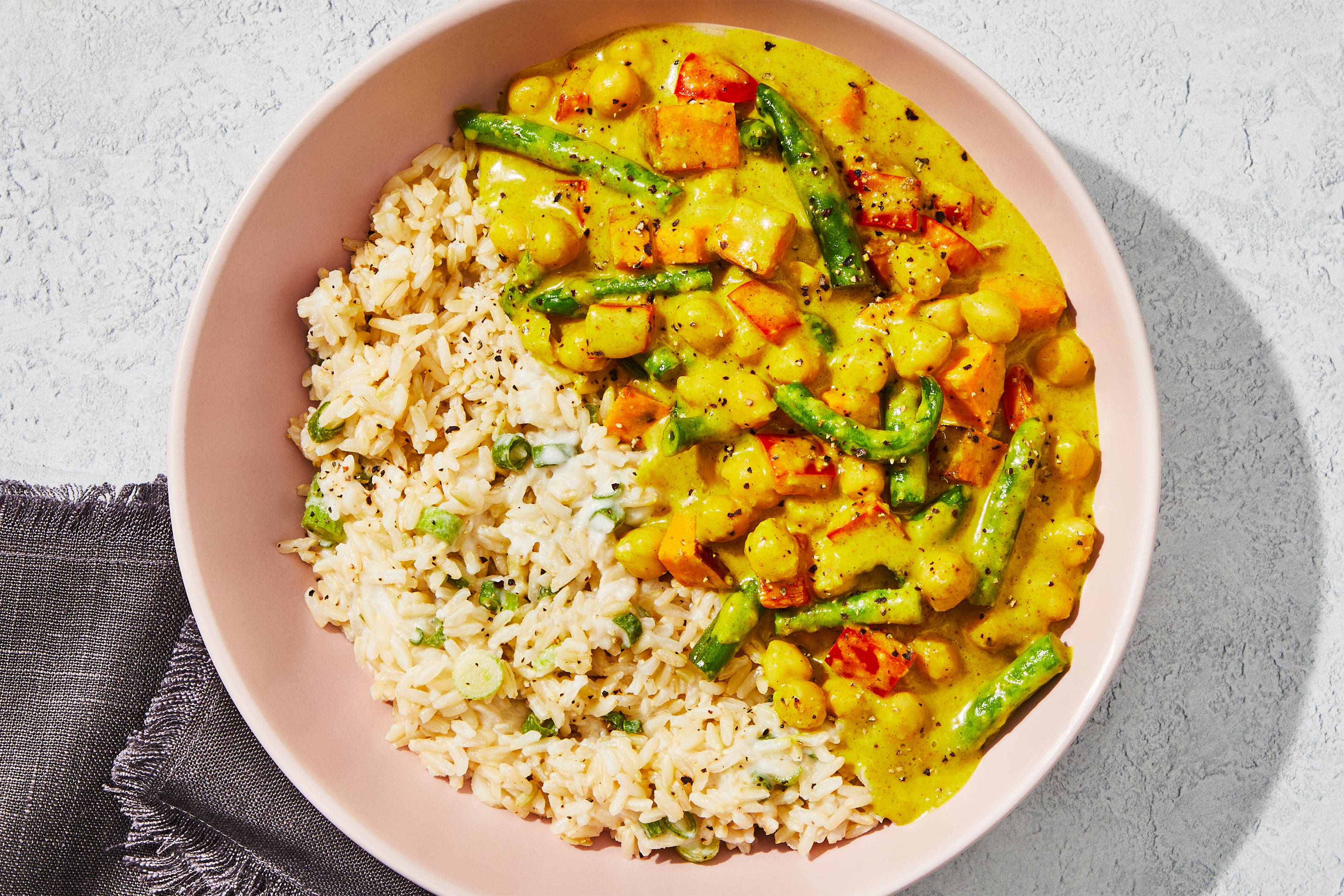 Thai Roasted Vegetable Green Curry with Coconut Lime Rice | Ready To ...