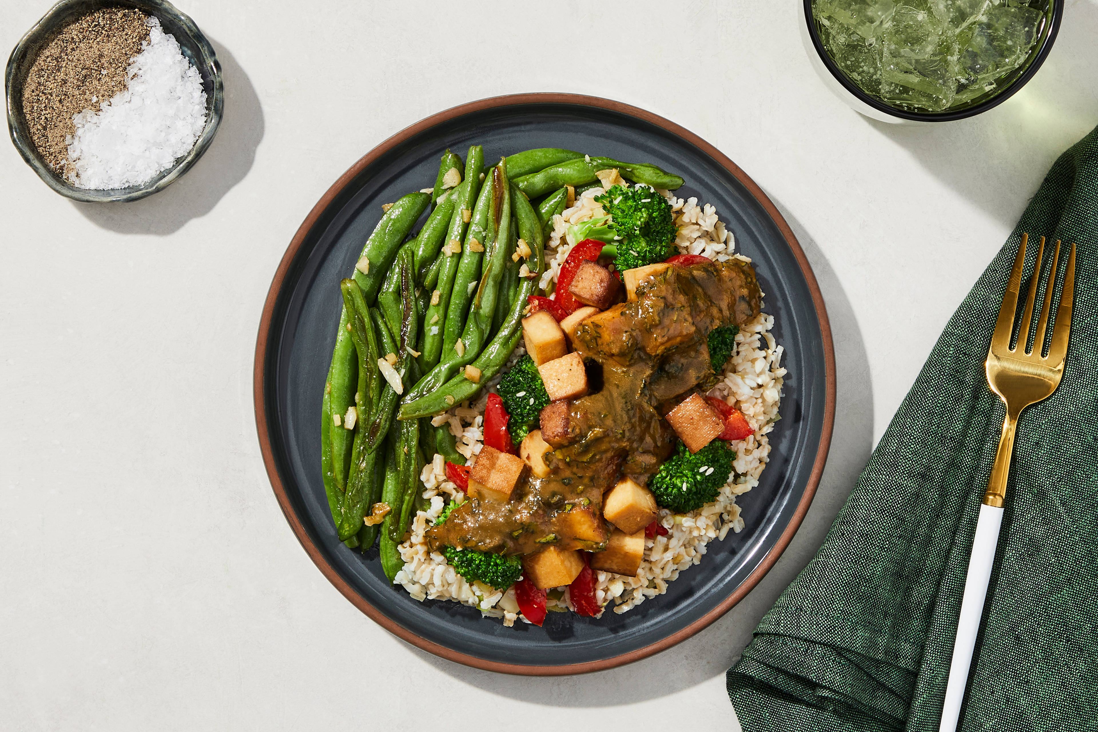 Thai Basil Tofu & Sesame Broccoli
