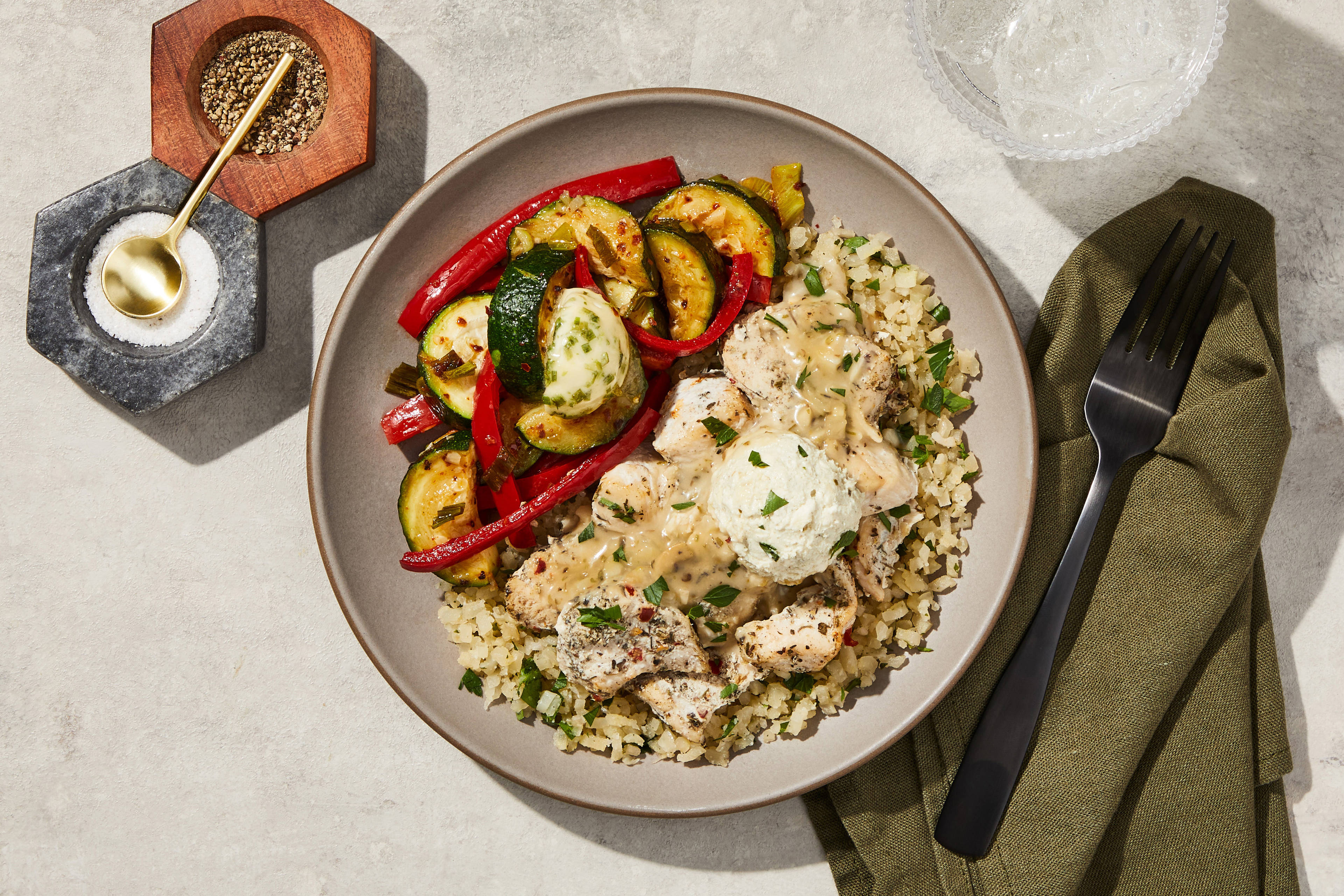 Oreganata Cream Diced Chicken