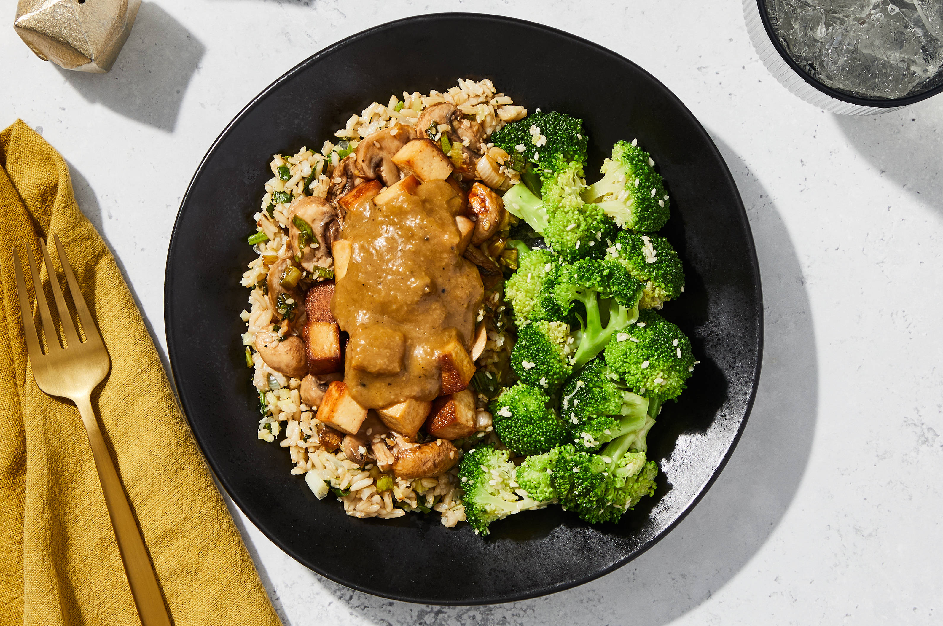 Sweet Ginger Tofu & Mushrooms
