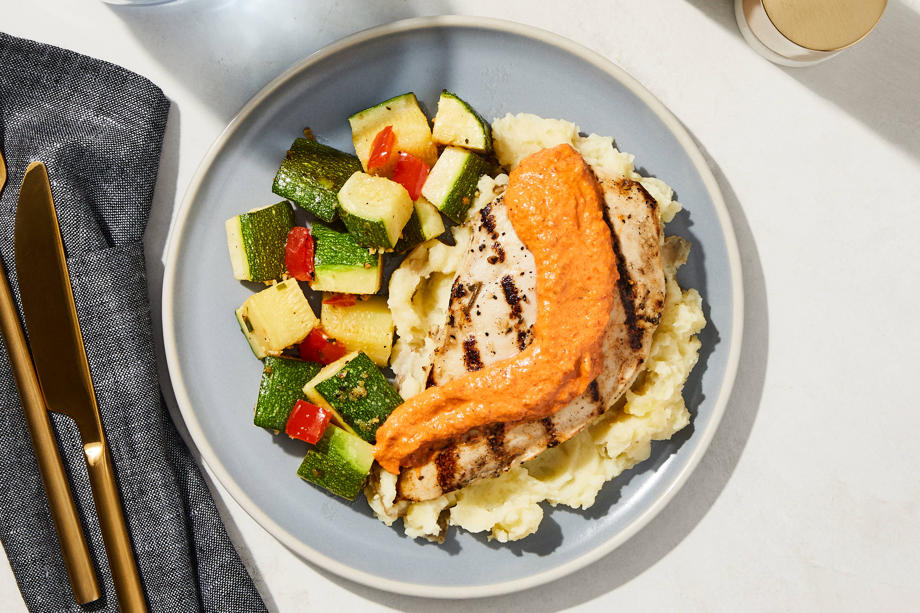 Creamy Tomato Sofrito Grilled Chicken