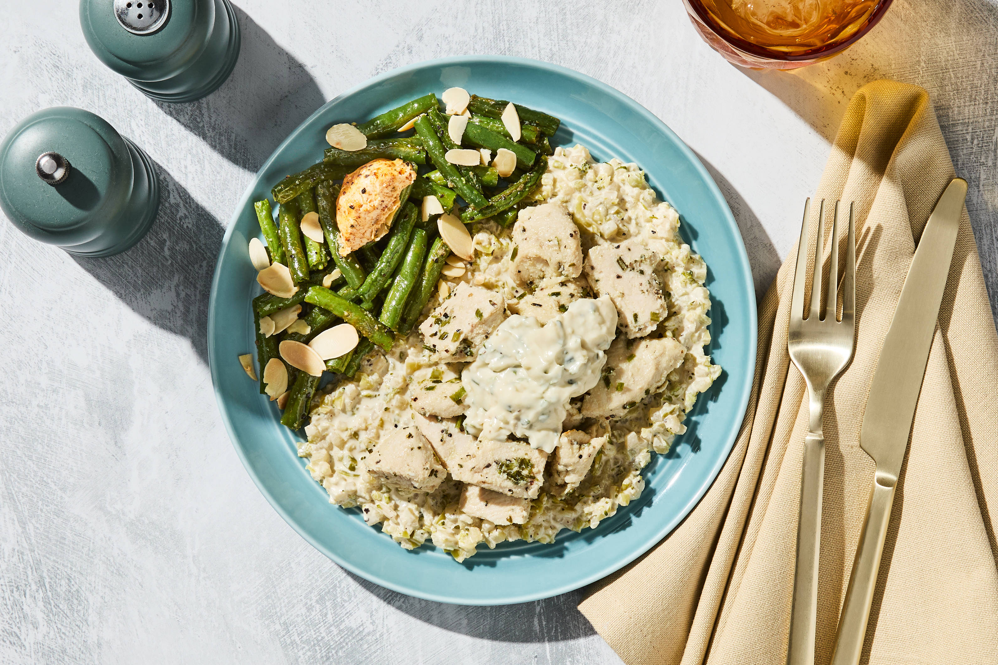 White Cheddar Chicken & Broccoli "Grits"