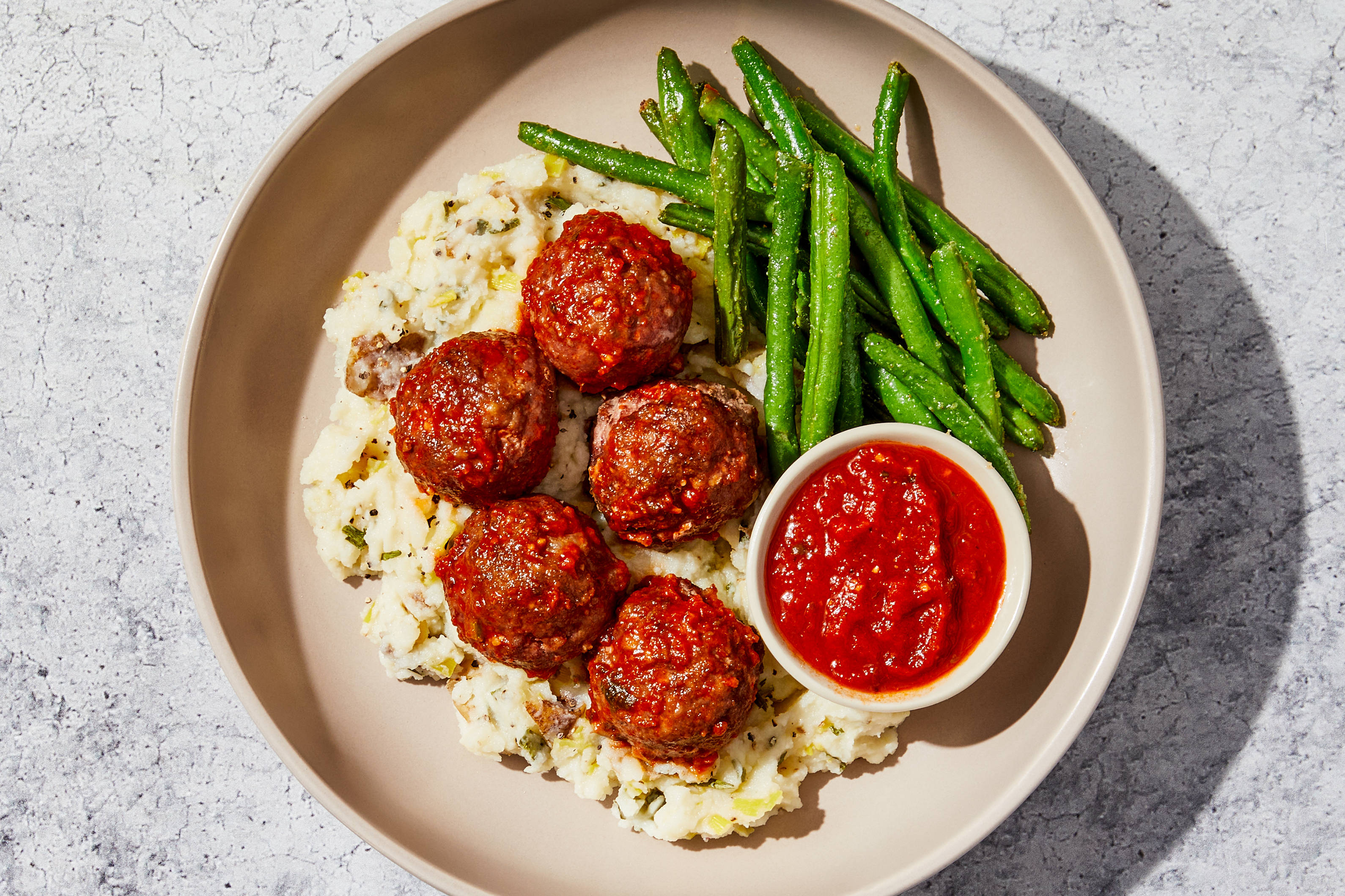 Marinara Meatballs & Mash