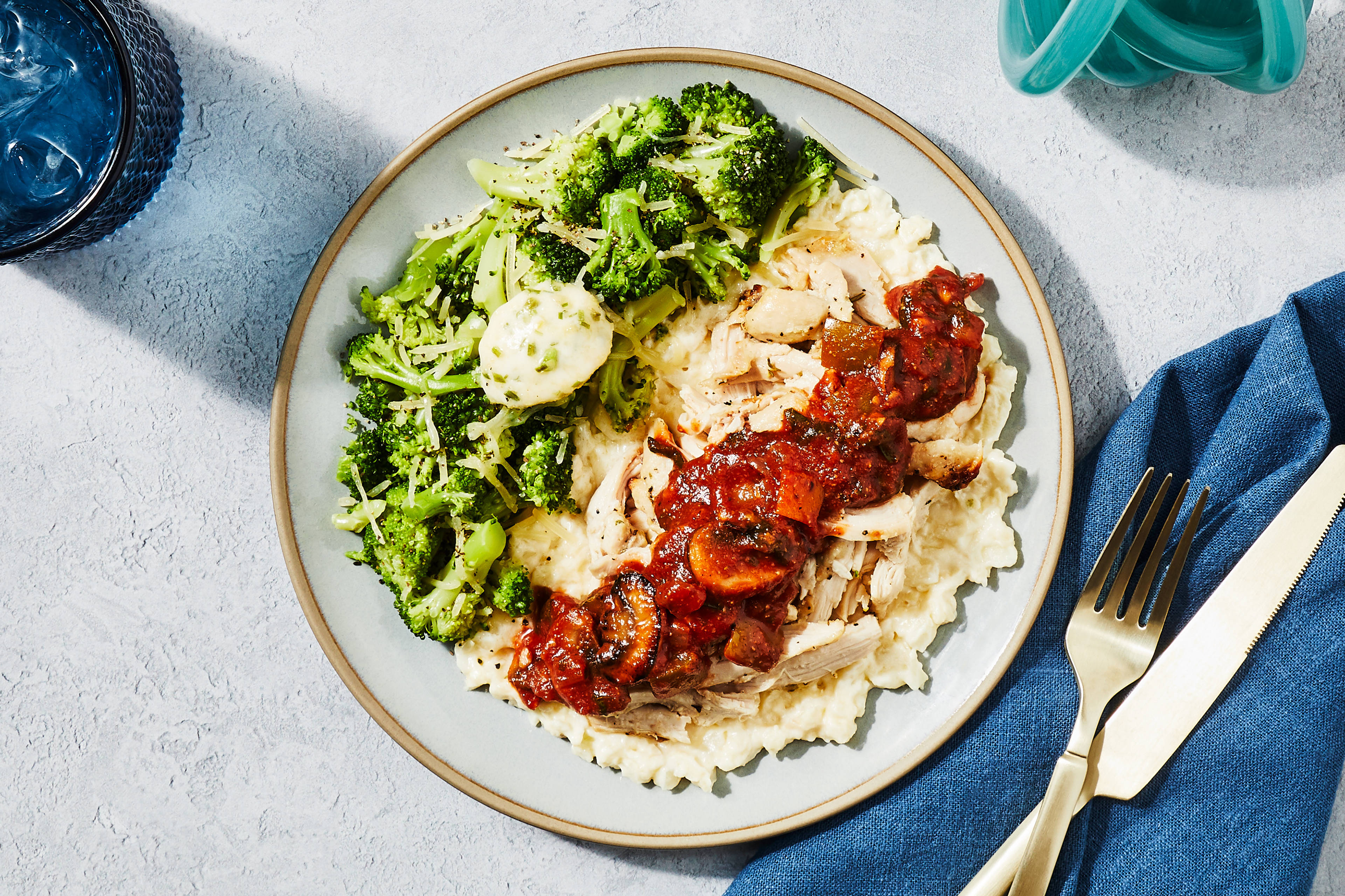 Shredded Chicken Thigh Cacciatore