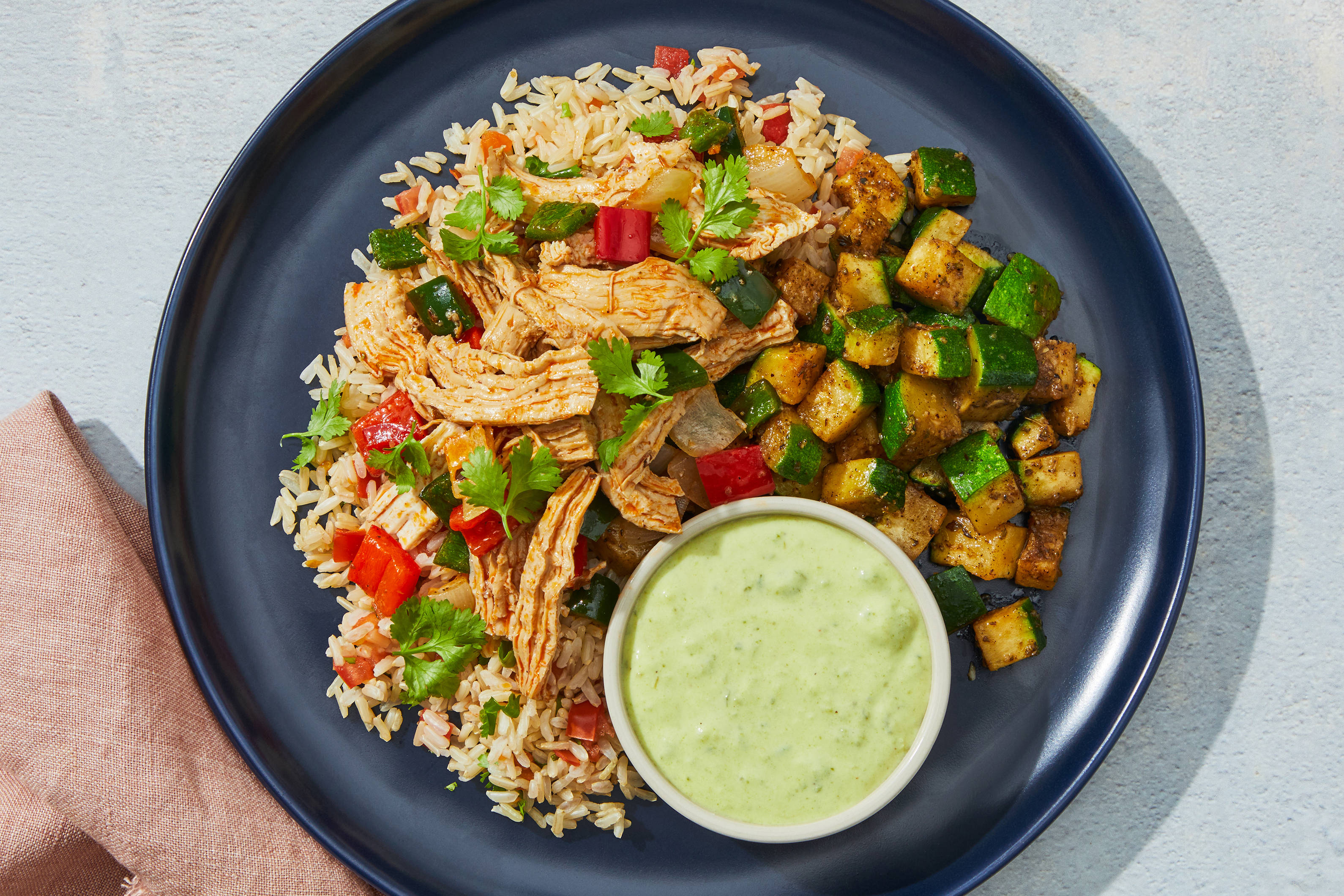 Pepper Fondue Shredded Chicken