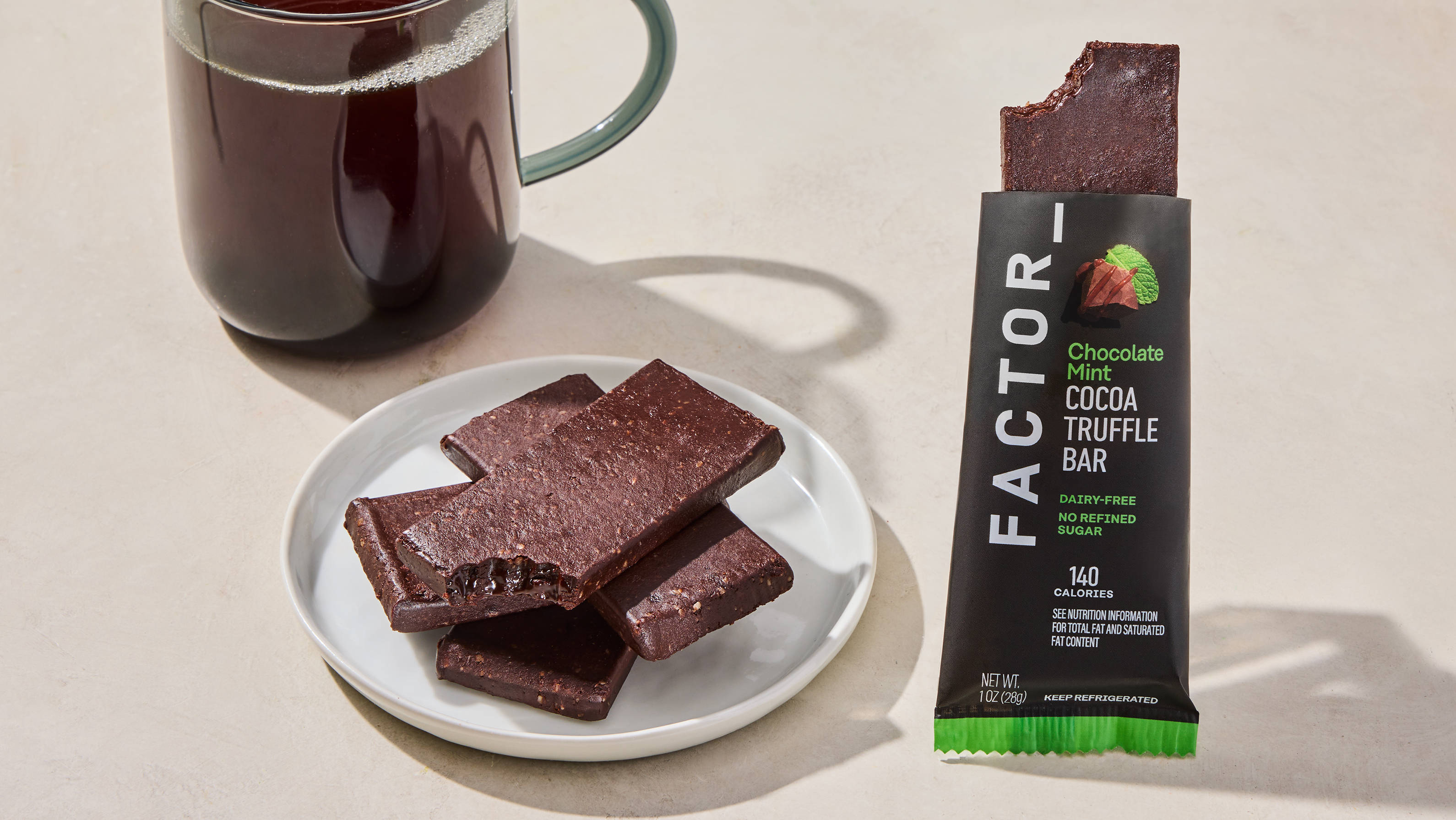 Cocoa Truffle Bars - Chocolate Mint