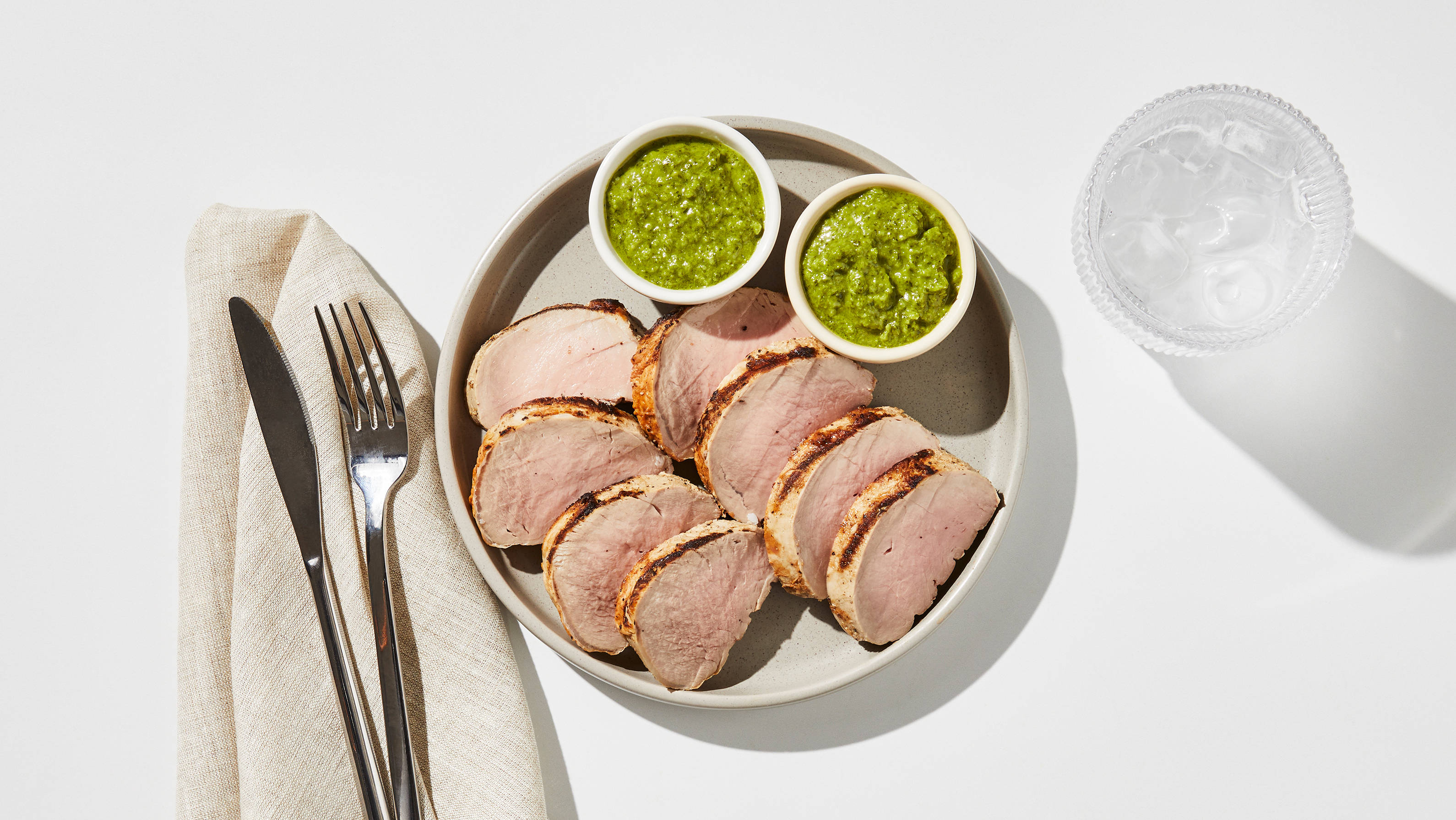 Smoky Pork Tenderloin & Chimichurri Sauce