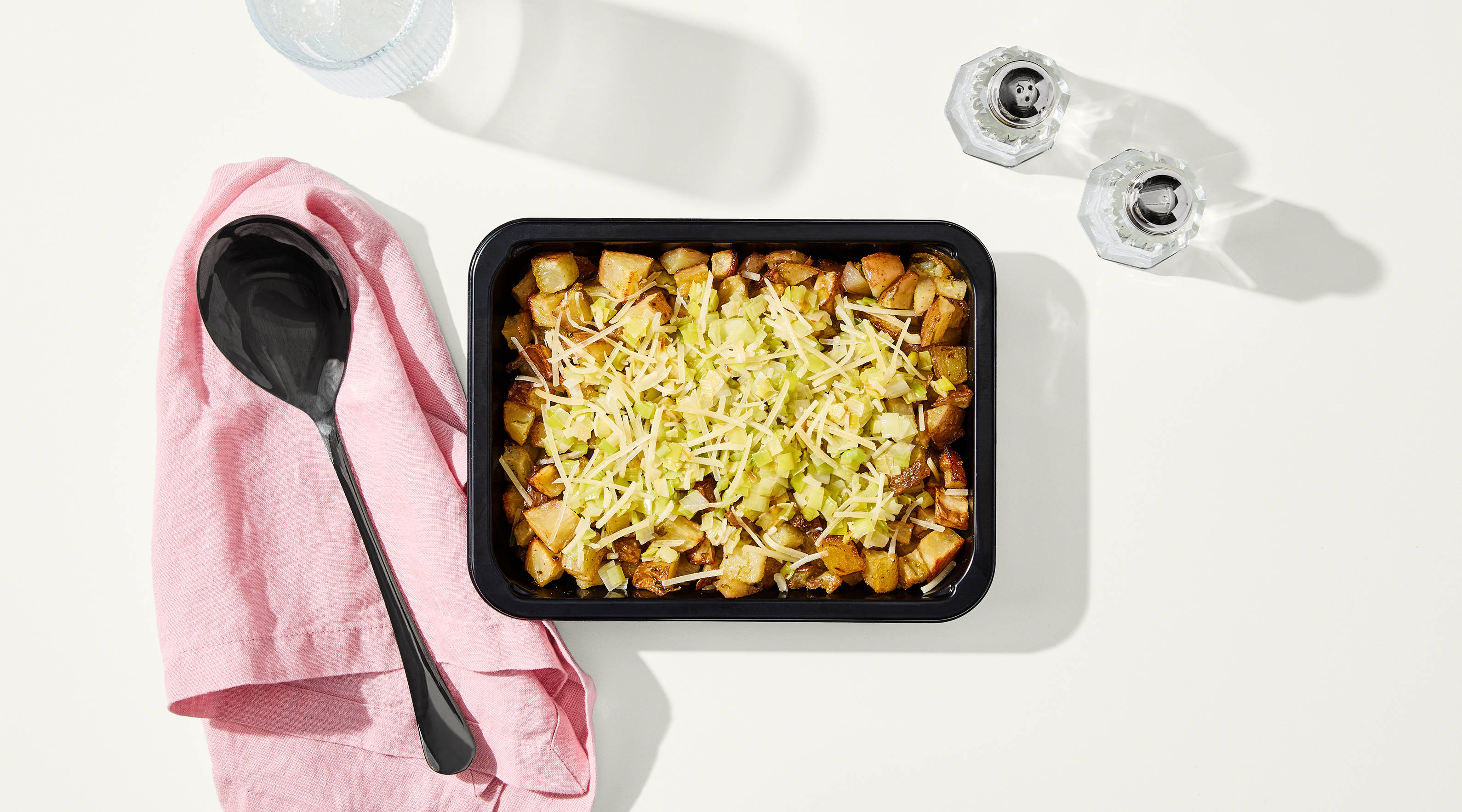 Parmesan-Leek Breakfast Potatoes