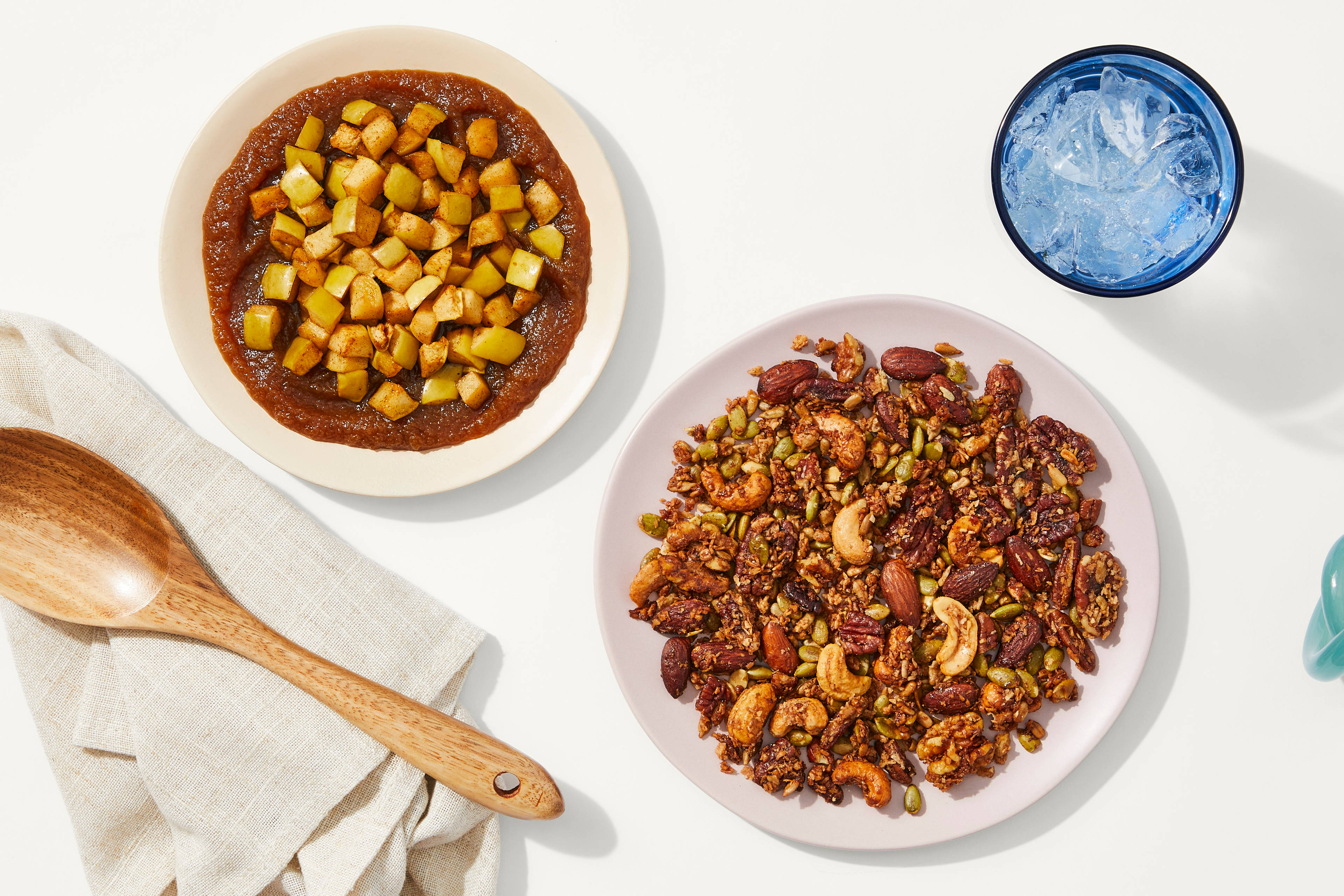 Maple Apple-Cinnamon Compote & Coconut-Almond Granola