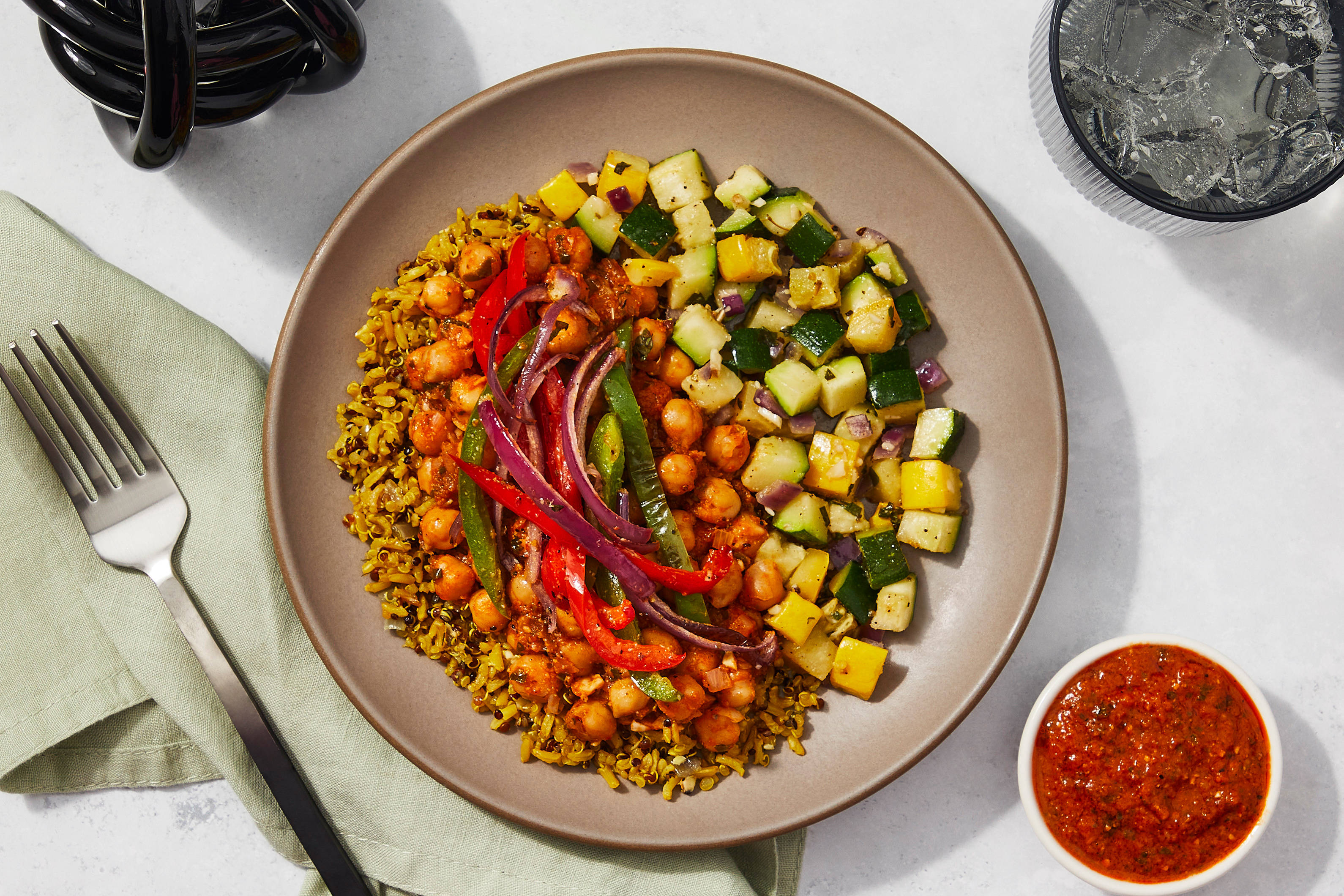 Italian Chickpea Bowl + Chicken