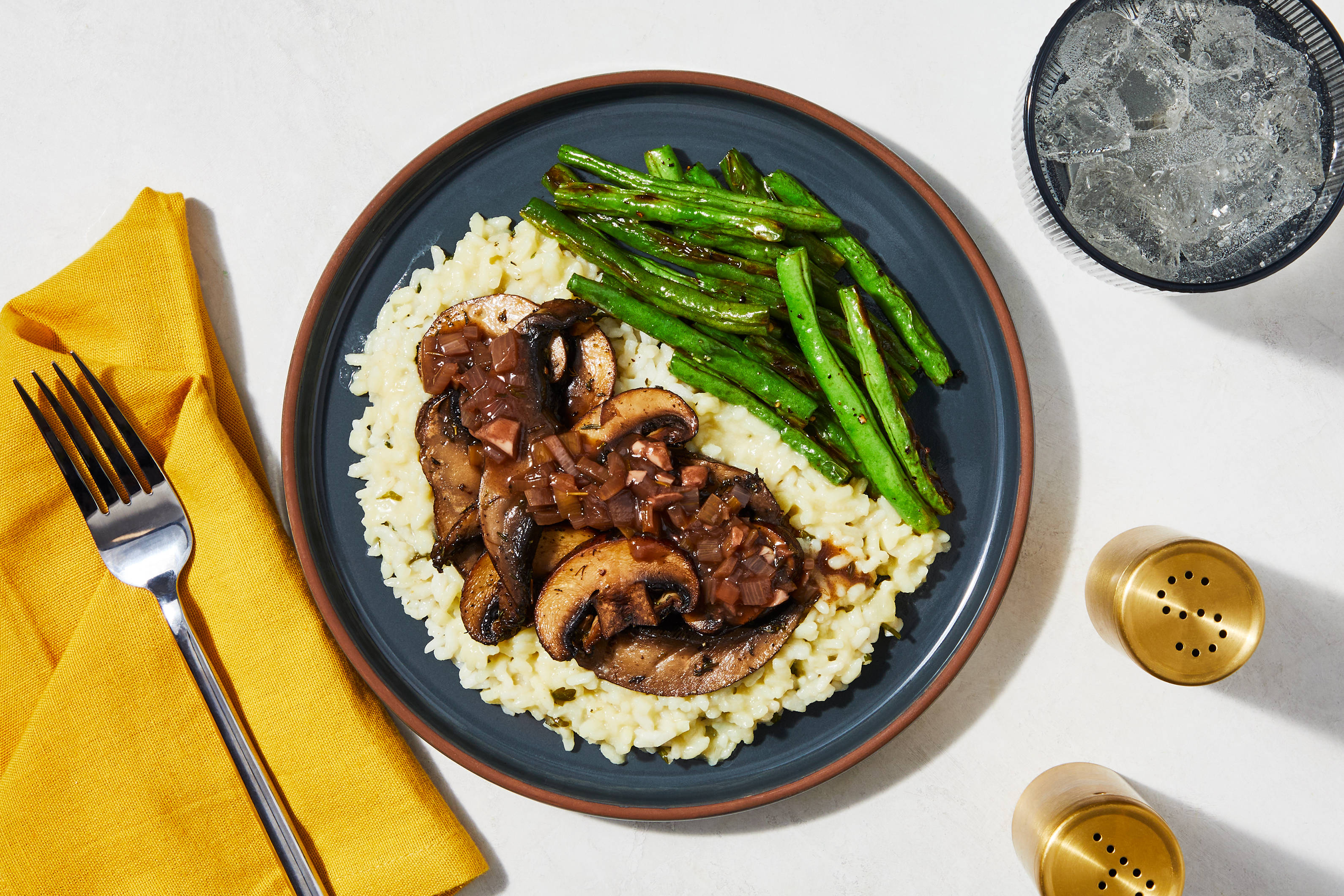 Vegan Mushroom Marsala + Salmon