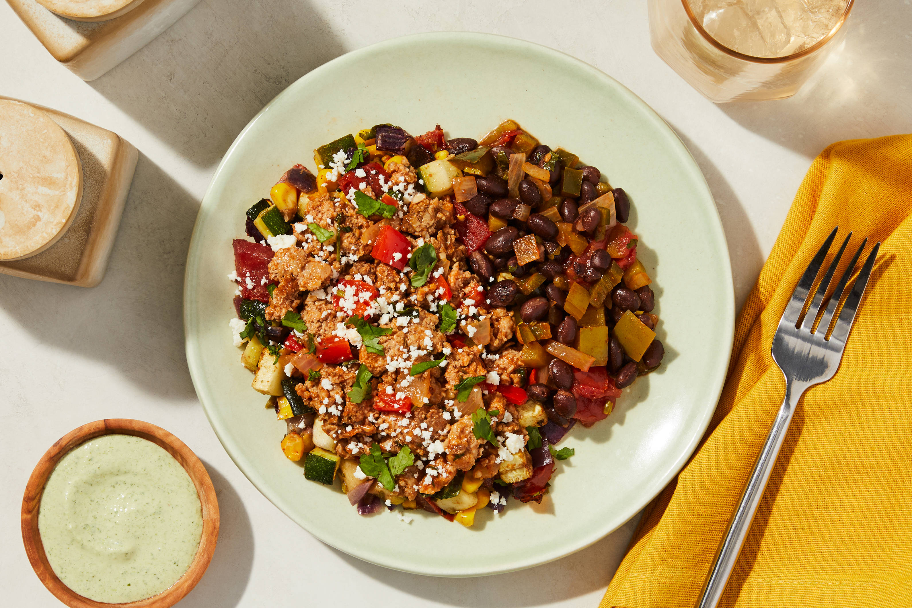 Southwestern-Style Ground Pork & Calabacitas