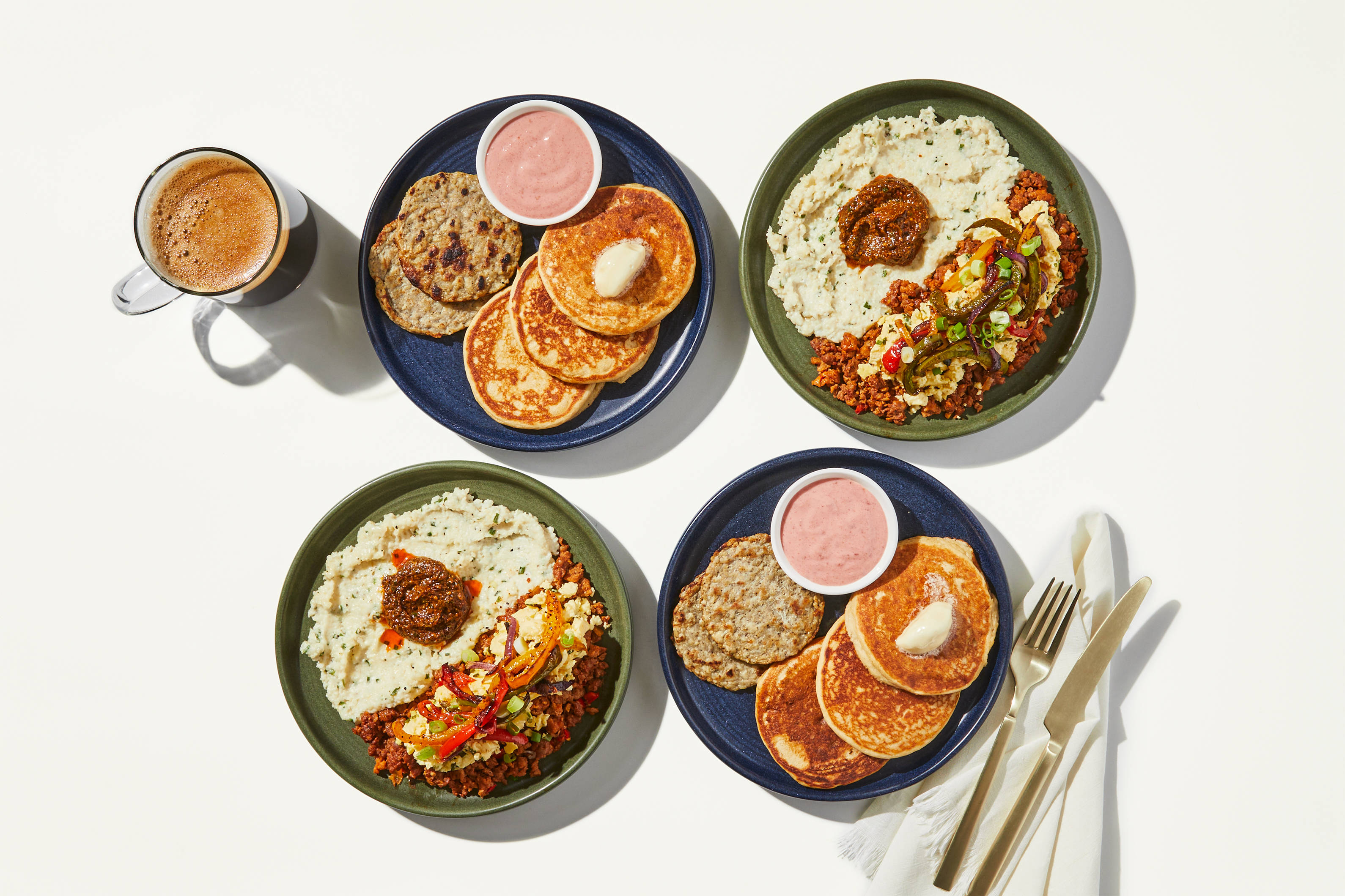 Breakfast Bundle - Honey Yogurt Pancakes & Chorizo & Chive Scrambled Eggs