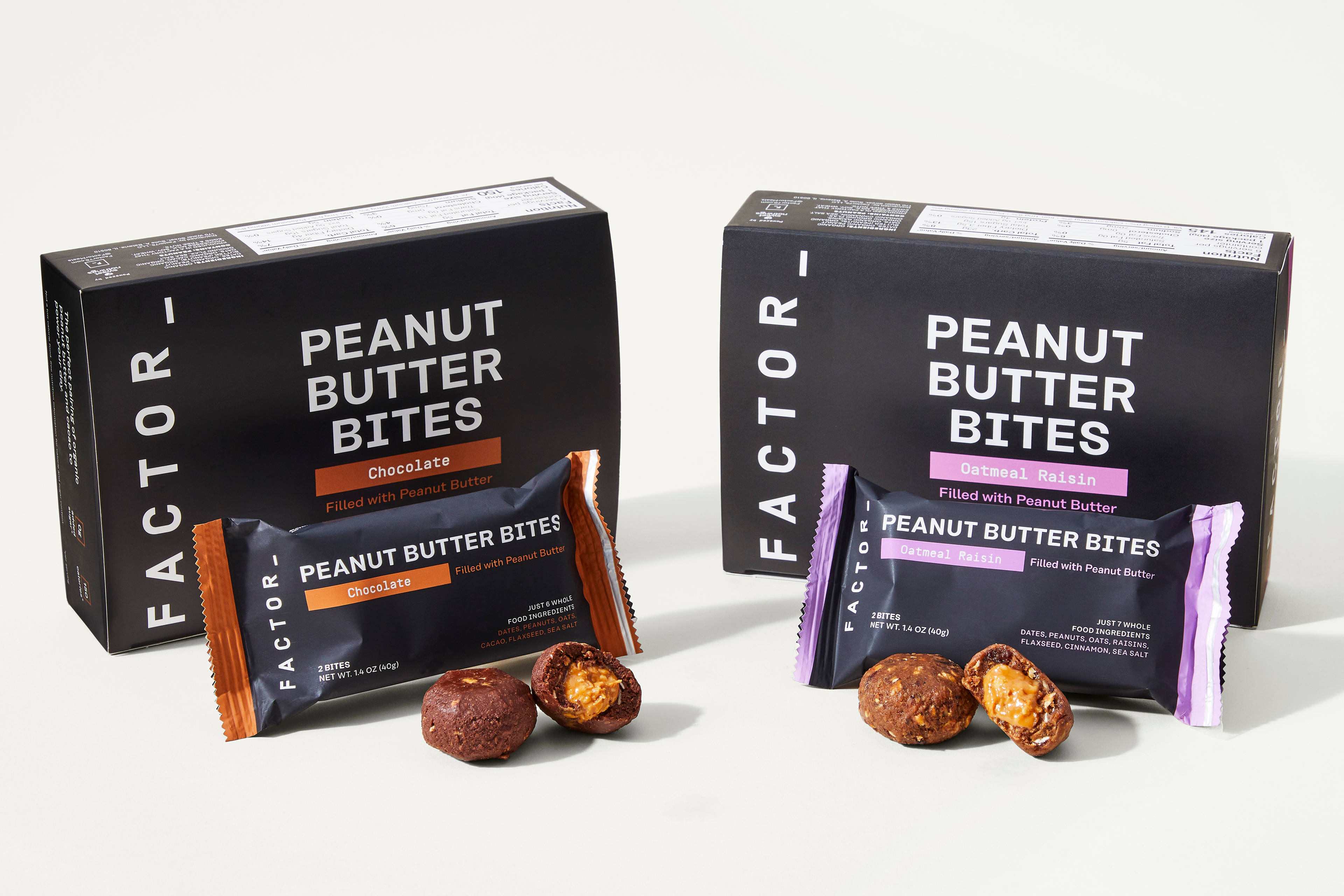 Peanut Butter Bite Bundle - Chocolate & Oatmeal Raisin Variety Pack