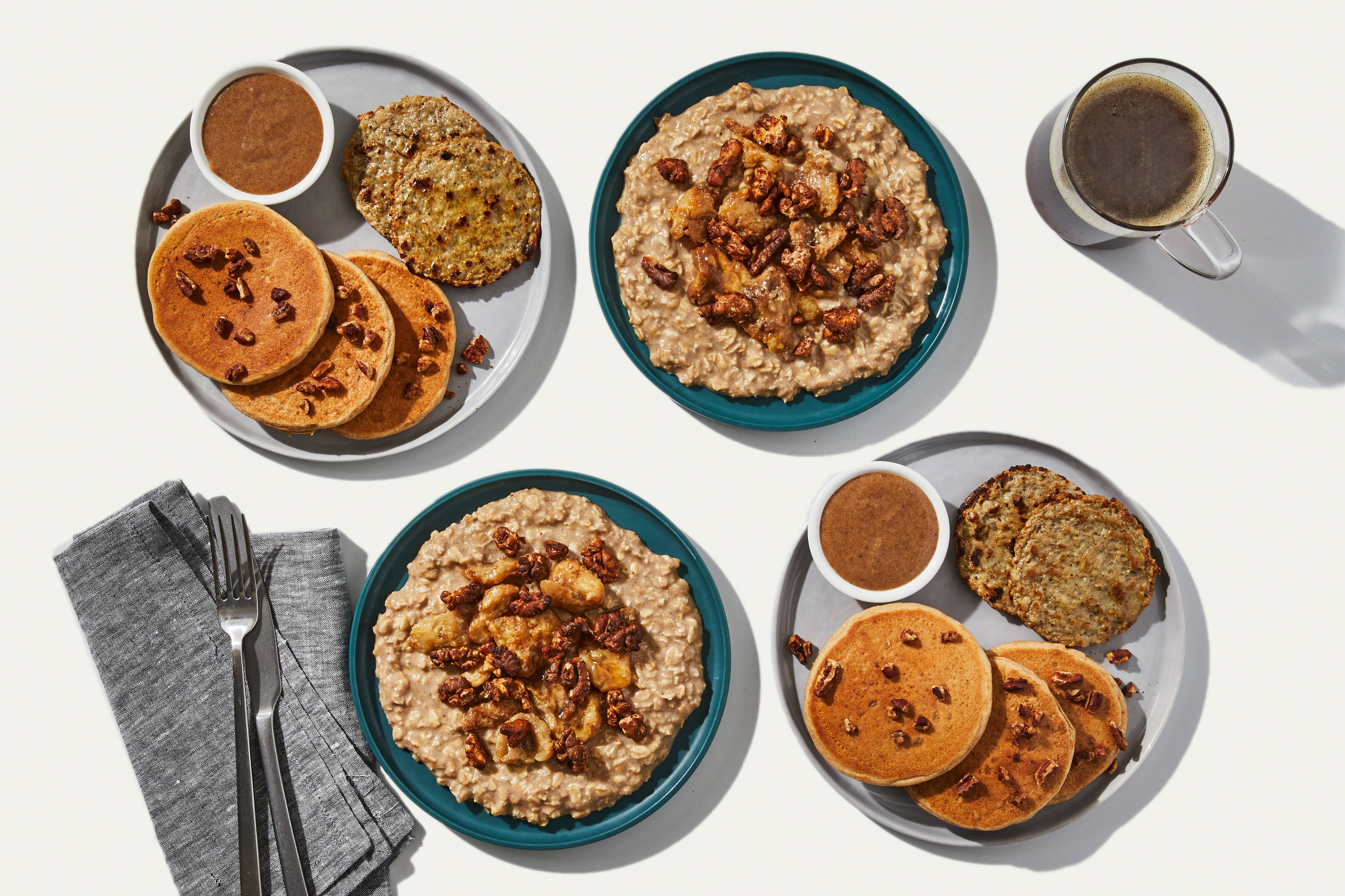 Breakfast Bundle - Sticky Pecan Pancakes & Banana Walnut Overnight Oats