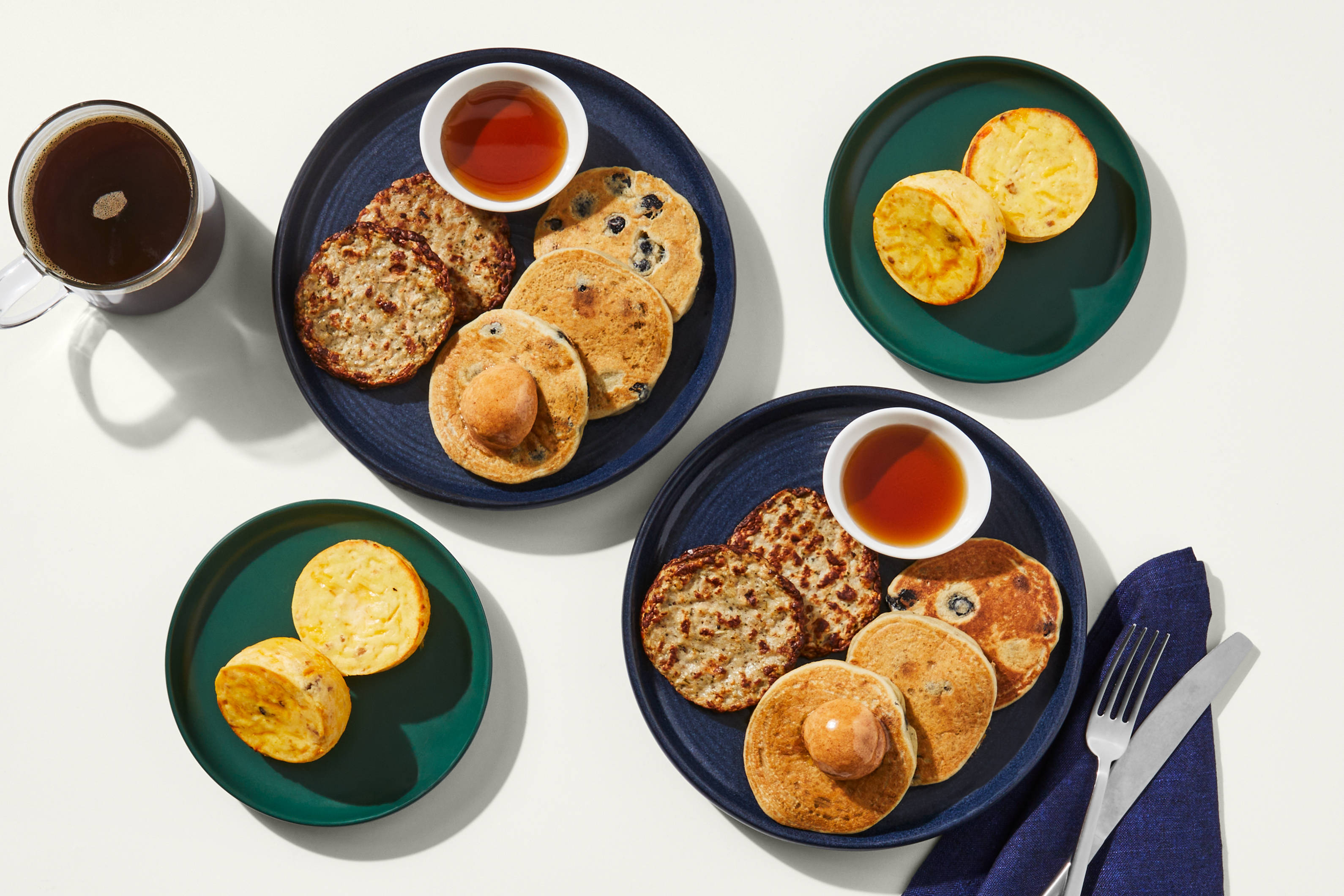 Breakfast Bundle - Blueberry Pancakes and Smoky Bacon & Cheddar Egg Bites