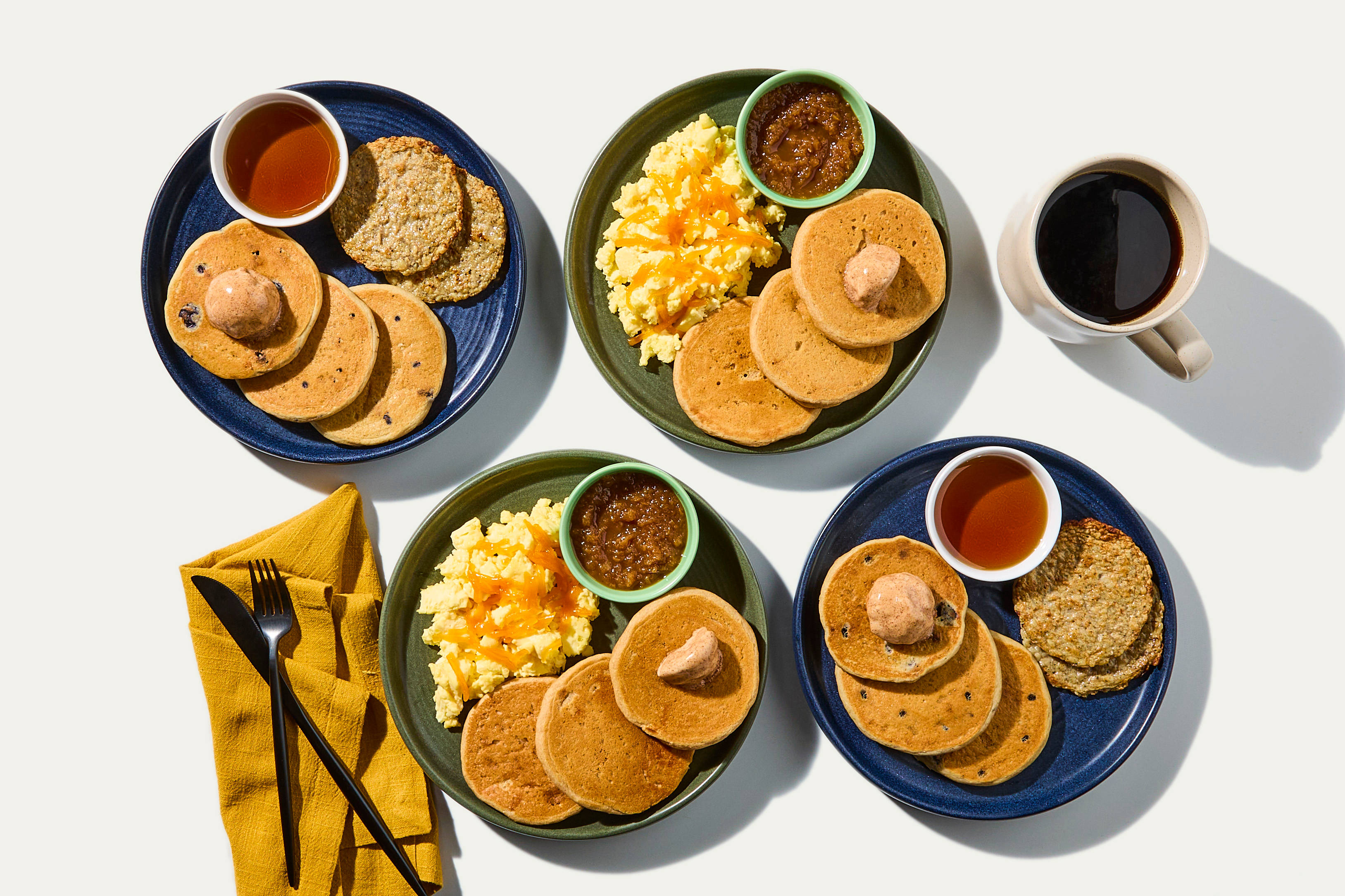 Pancake Bundle - Blueberry Pancakes and Apple Spice Pancakes & Cheddar Scramble