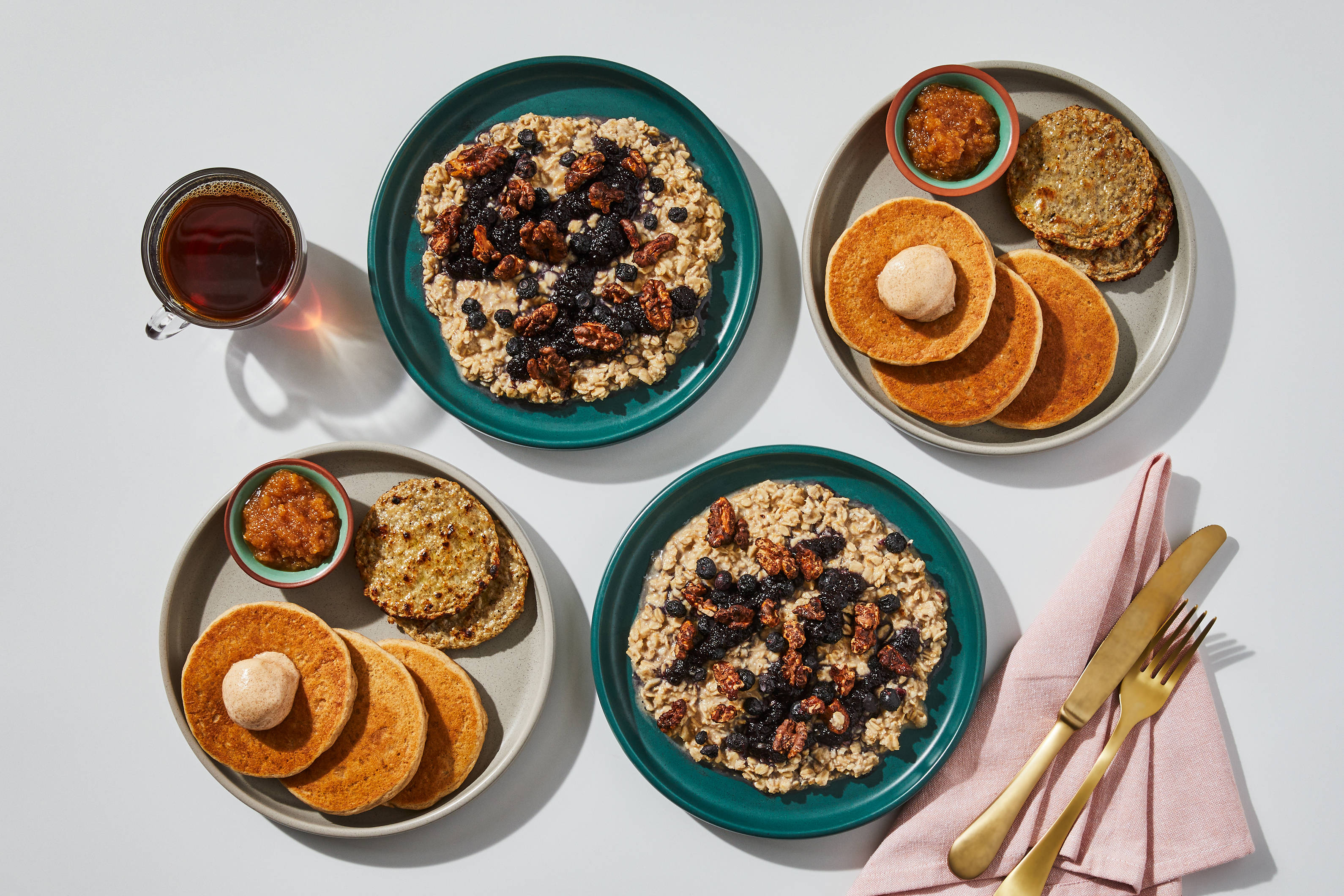 Breakfast Bundle - Apple Cinnamon Pancakes & 2 Blueberry Maple Overnight Oats