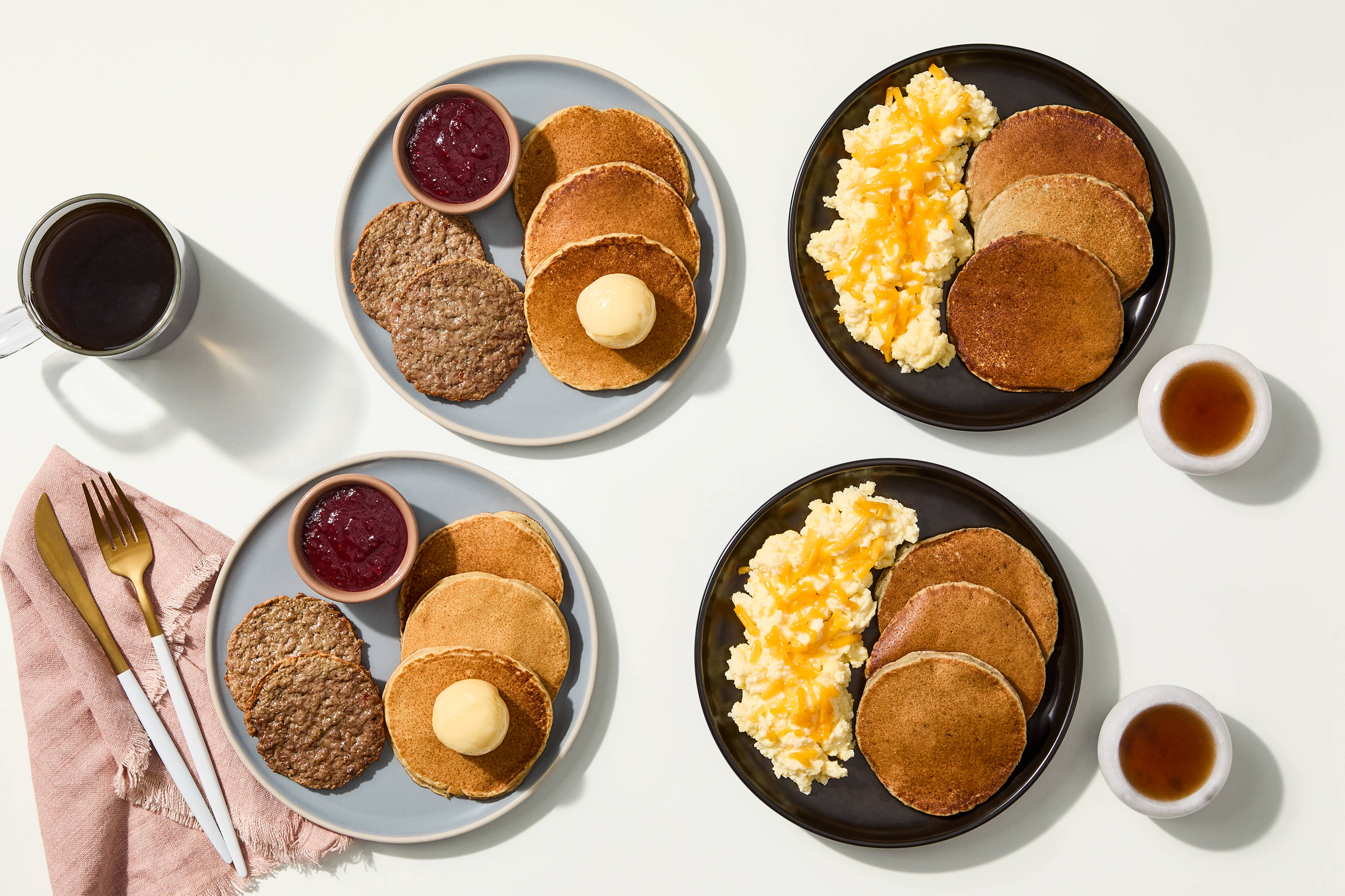 Pancake Bundle - Blueberry Pancakes & Cheddar Scramble and Orange Pancakes