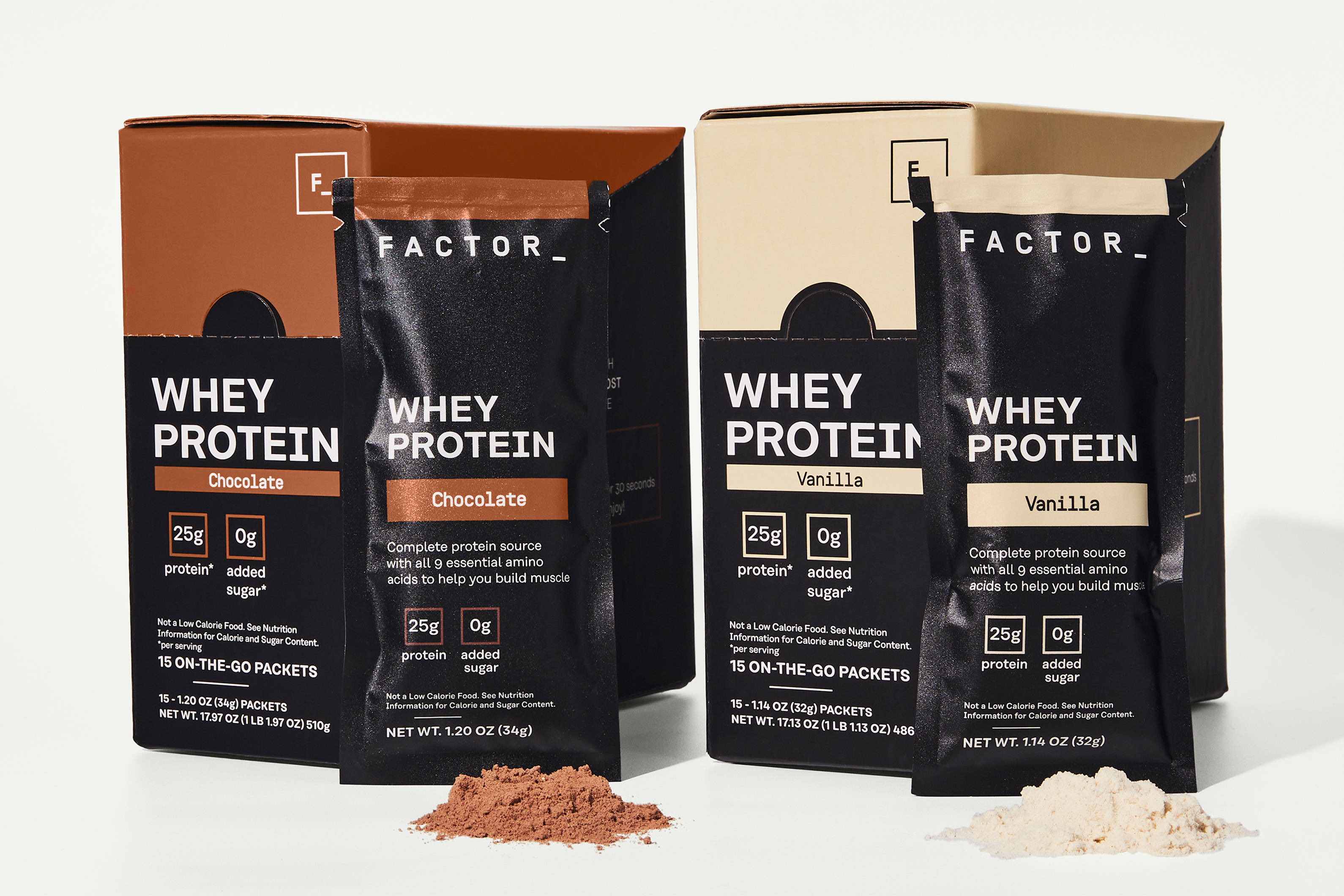 Whey Protein Variety Pack - Chocolate & Vanilla - 30 Servings