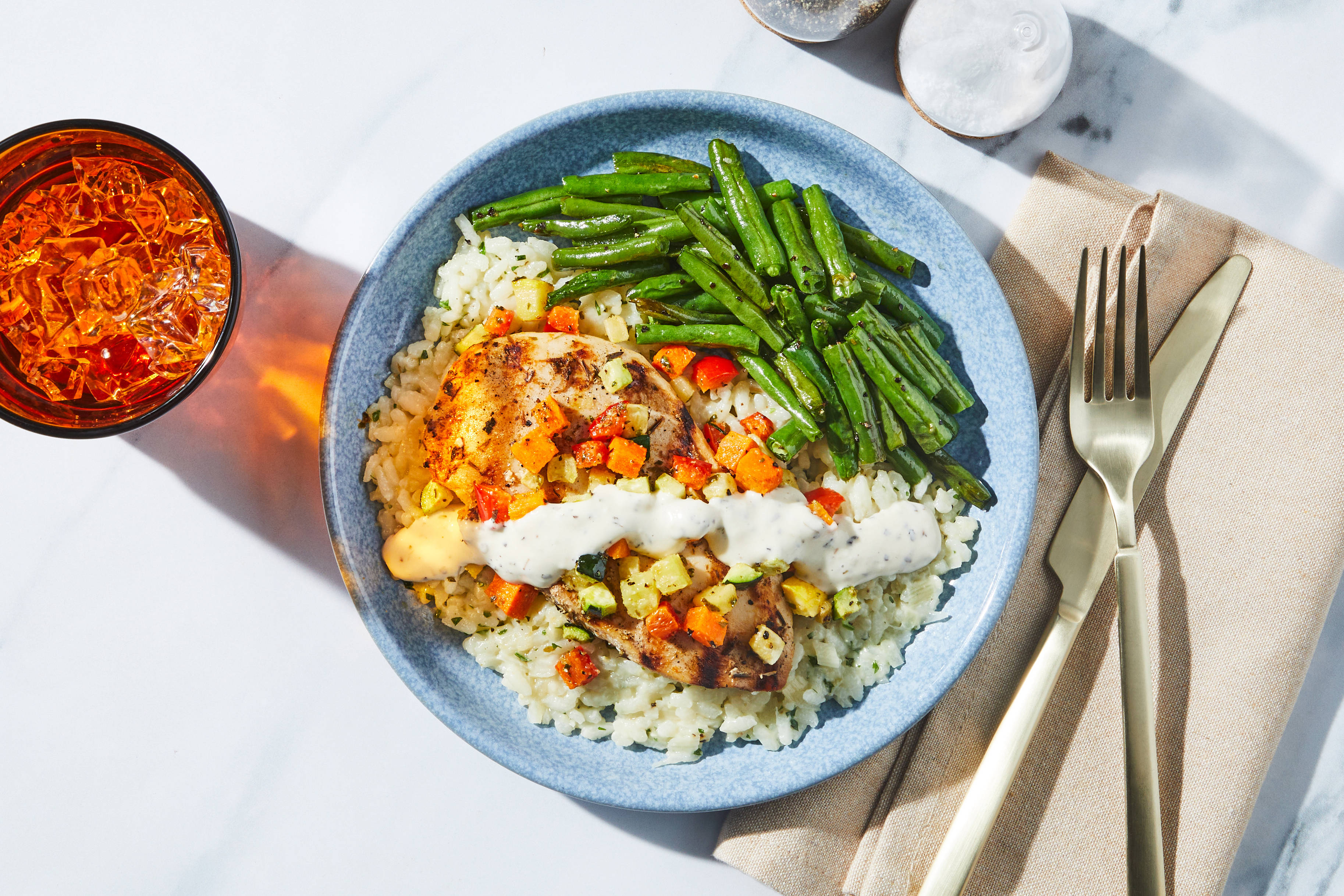 Herb Chicken & White Wine Risotto