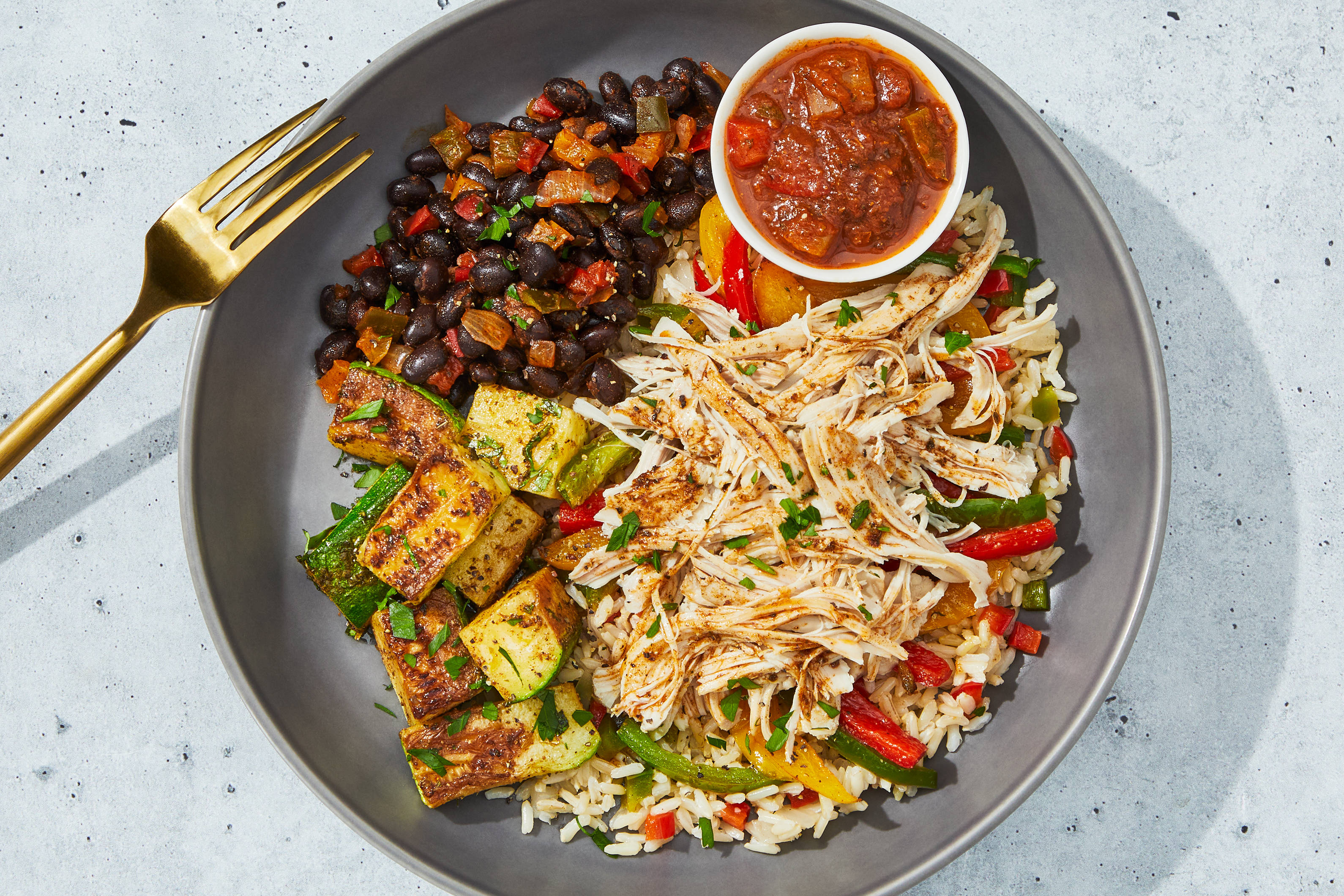 Ropa Vieja Chicken Thigh Bowl