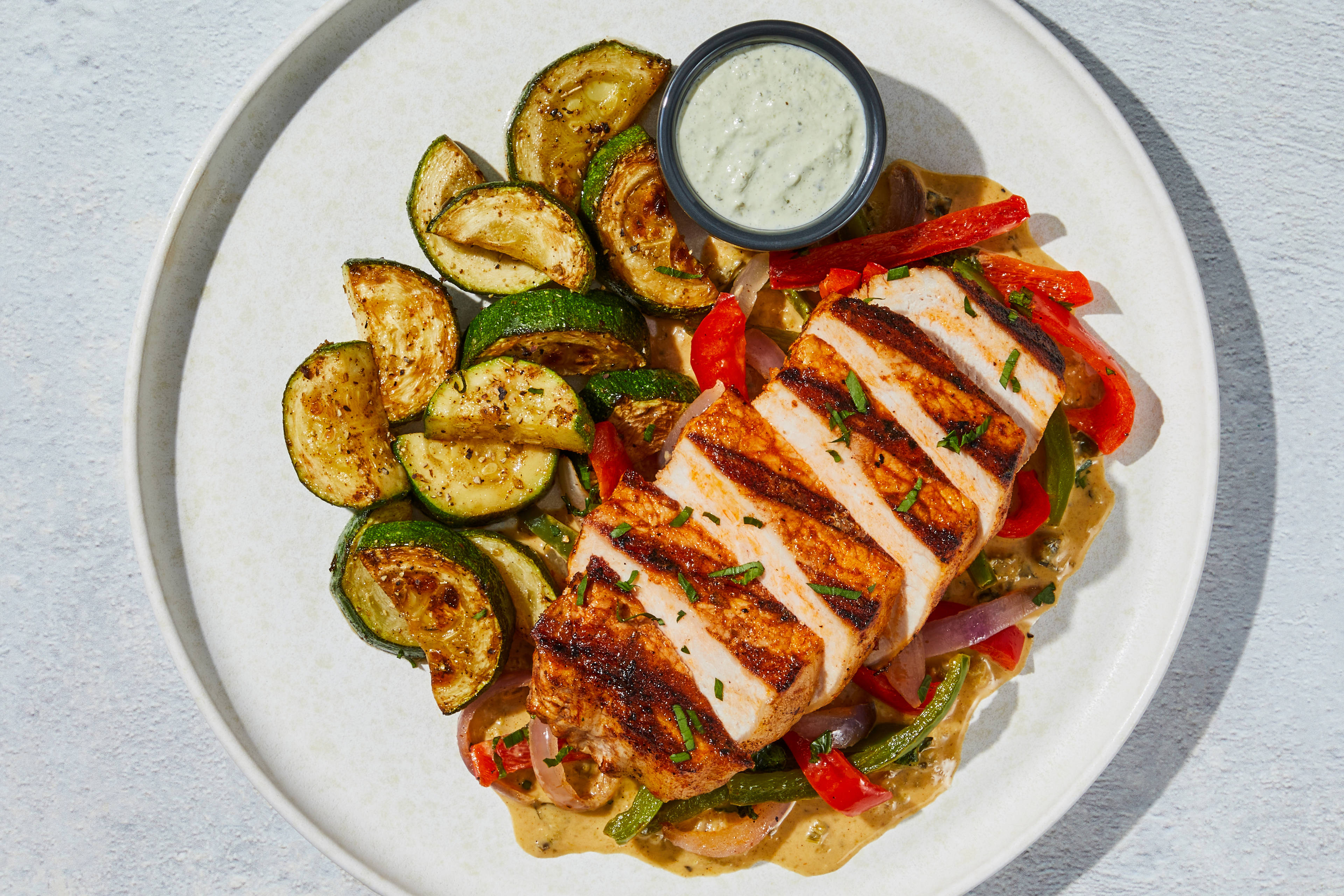 Fajita-Spiced Pork Chop & Peppers