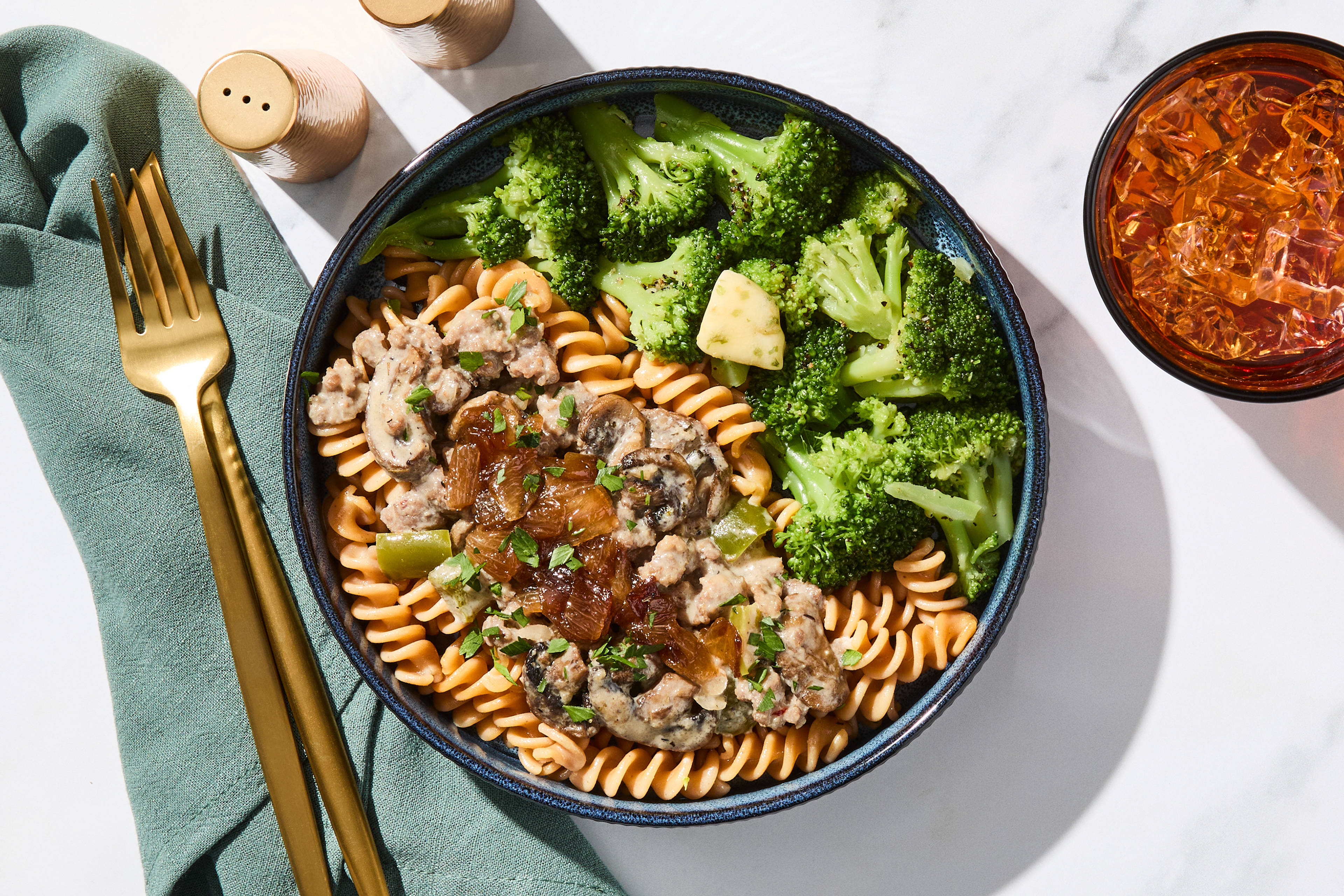 Sausage, Mushroom & Pepper Fusilli