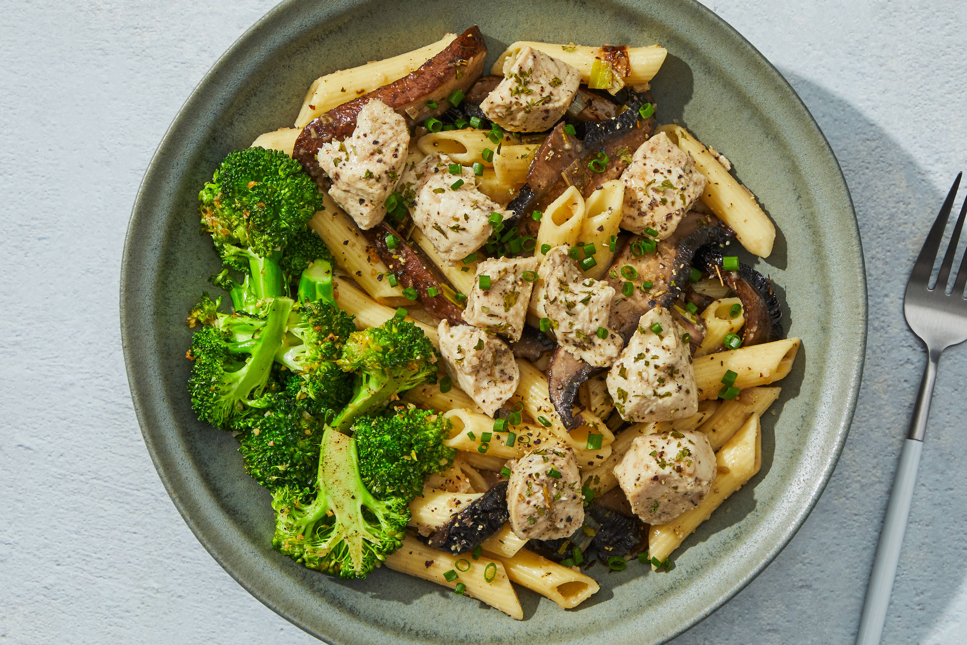 Browned Butter Chicken & Portobello Penne