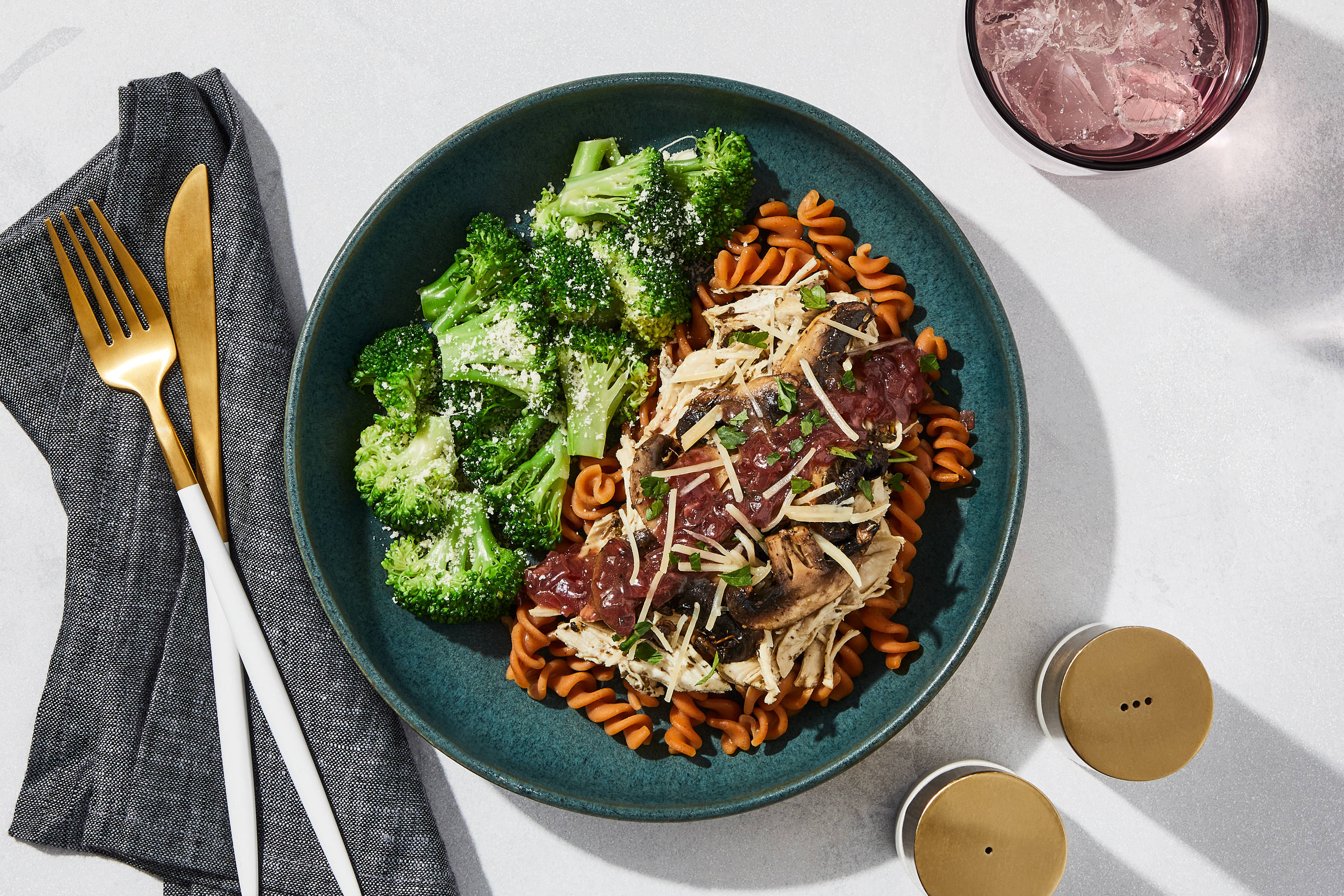 Red Wine Mushroom & Chicken Fusilli