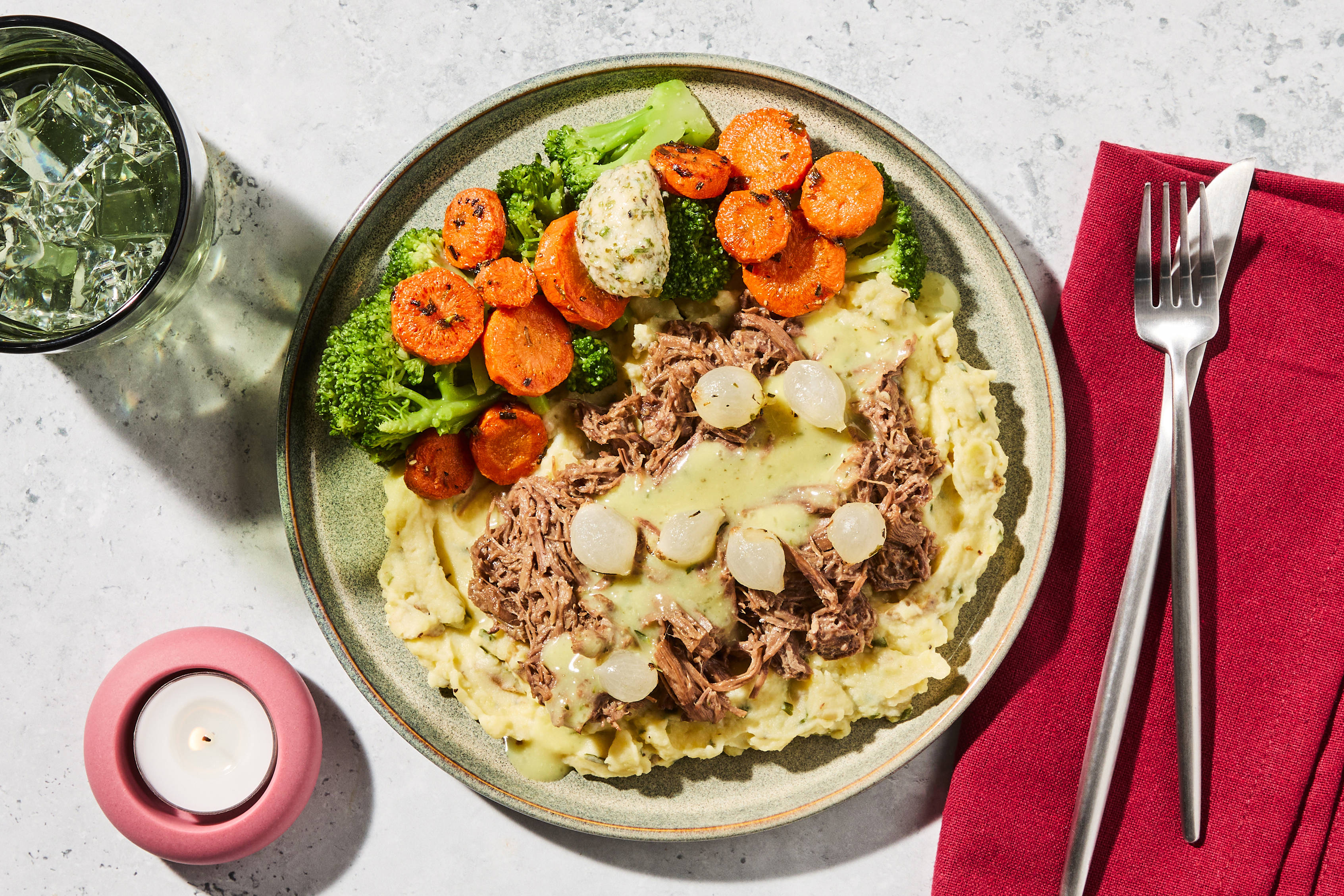 Pot Roast Shredded Beef & Mash