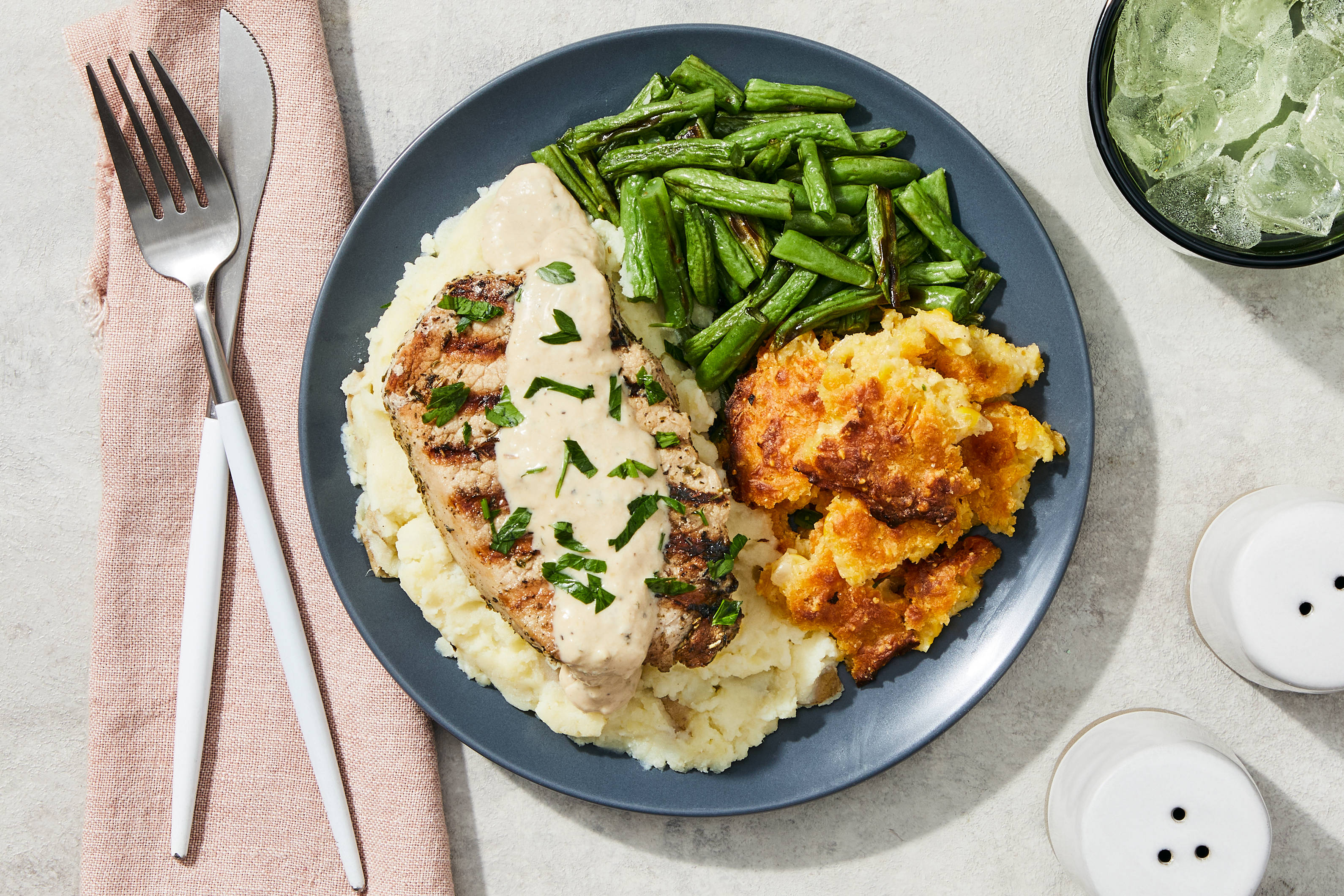 Herb Gravy Grilled Pork Chop