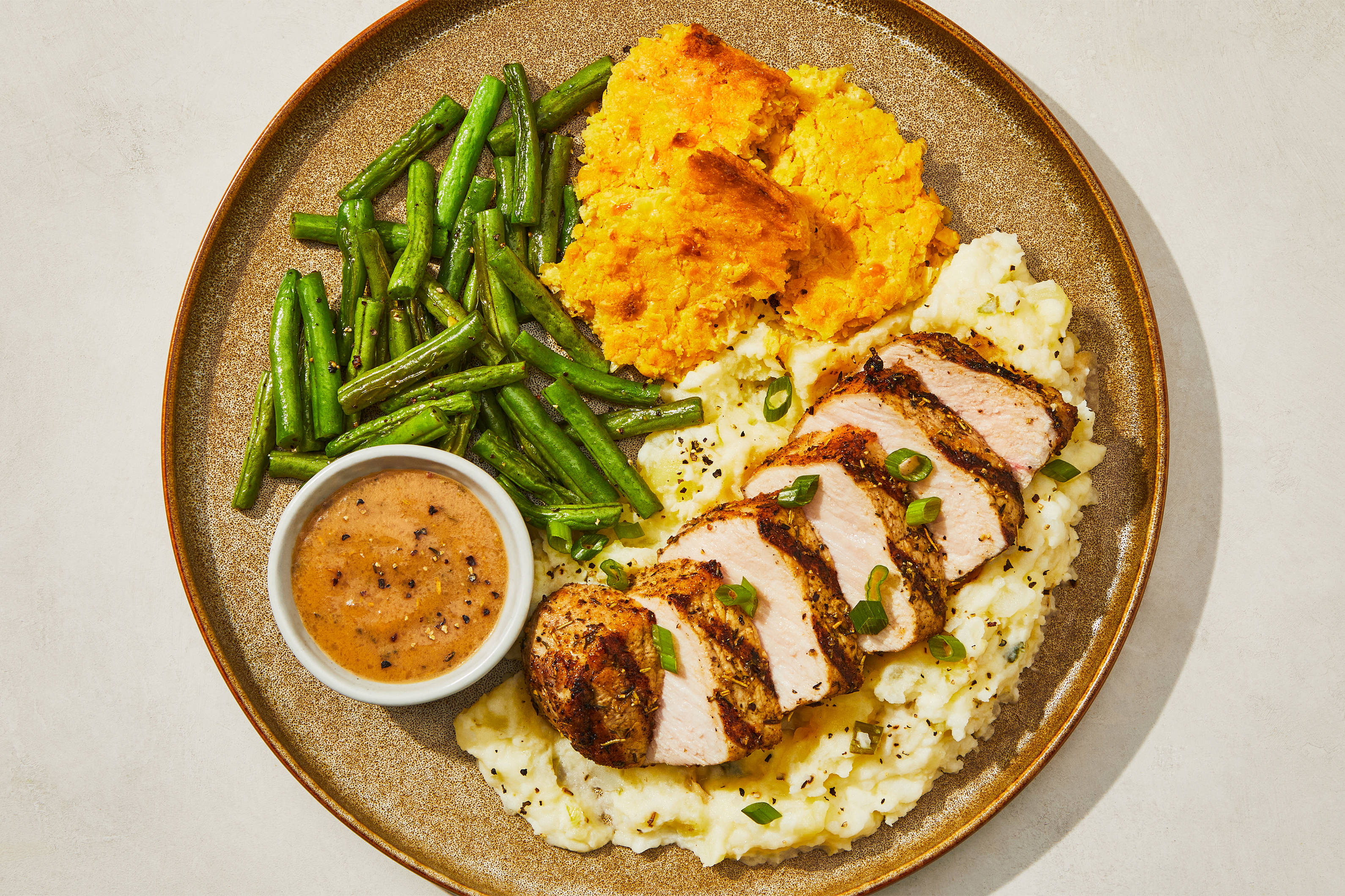 Herb Gravy Grilled Pork Chop