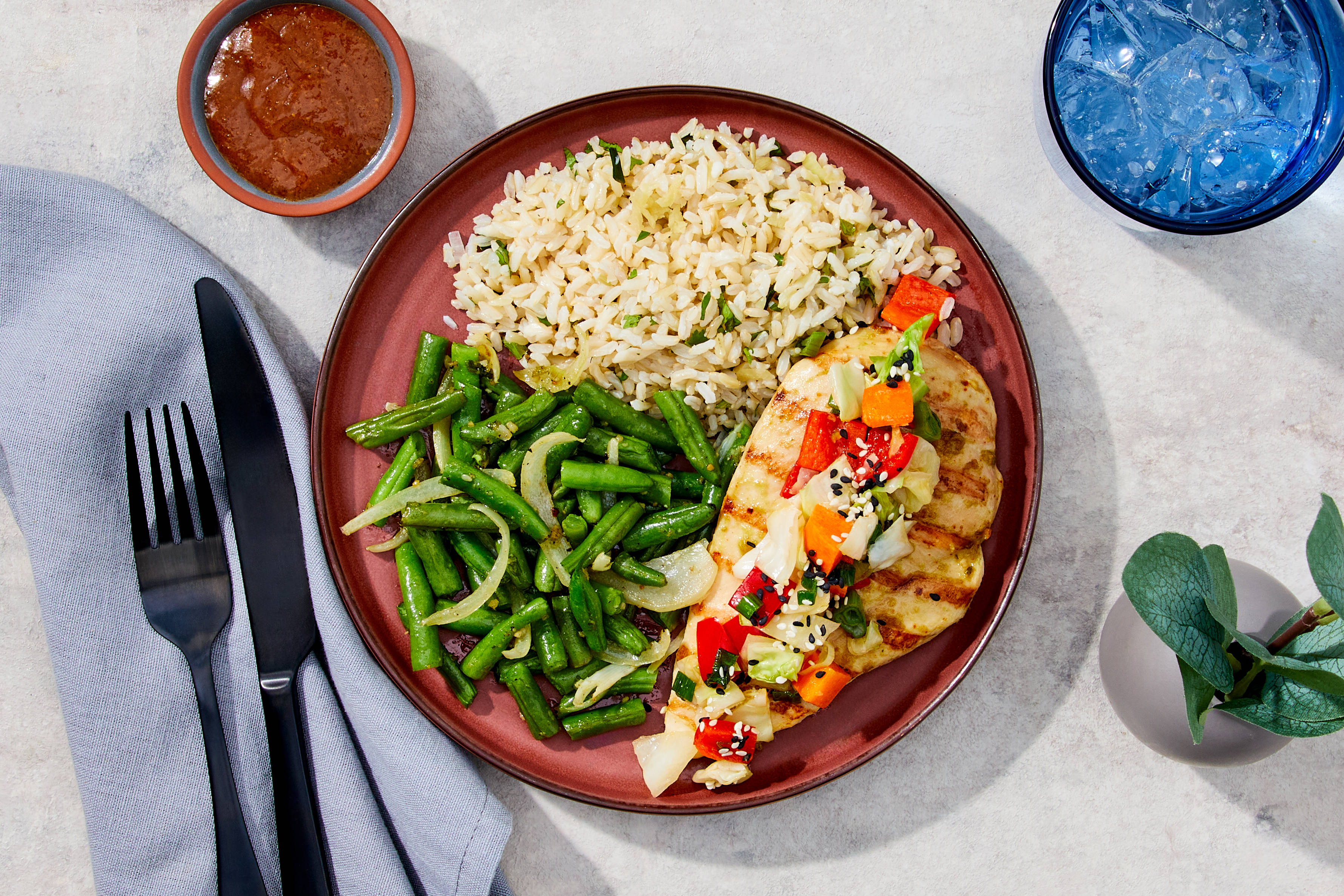 Chinese-Style Slaw & Sesame Chicken