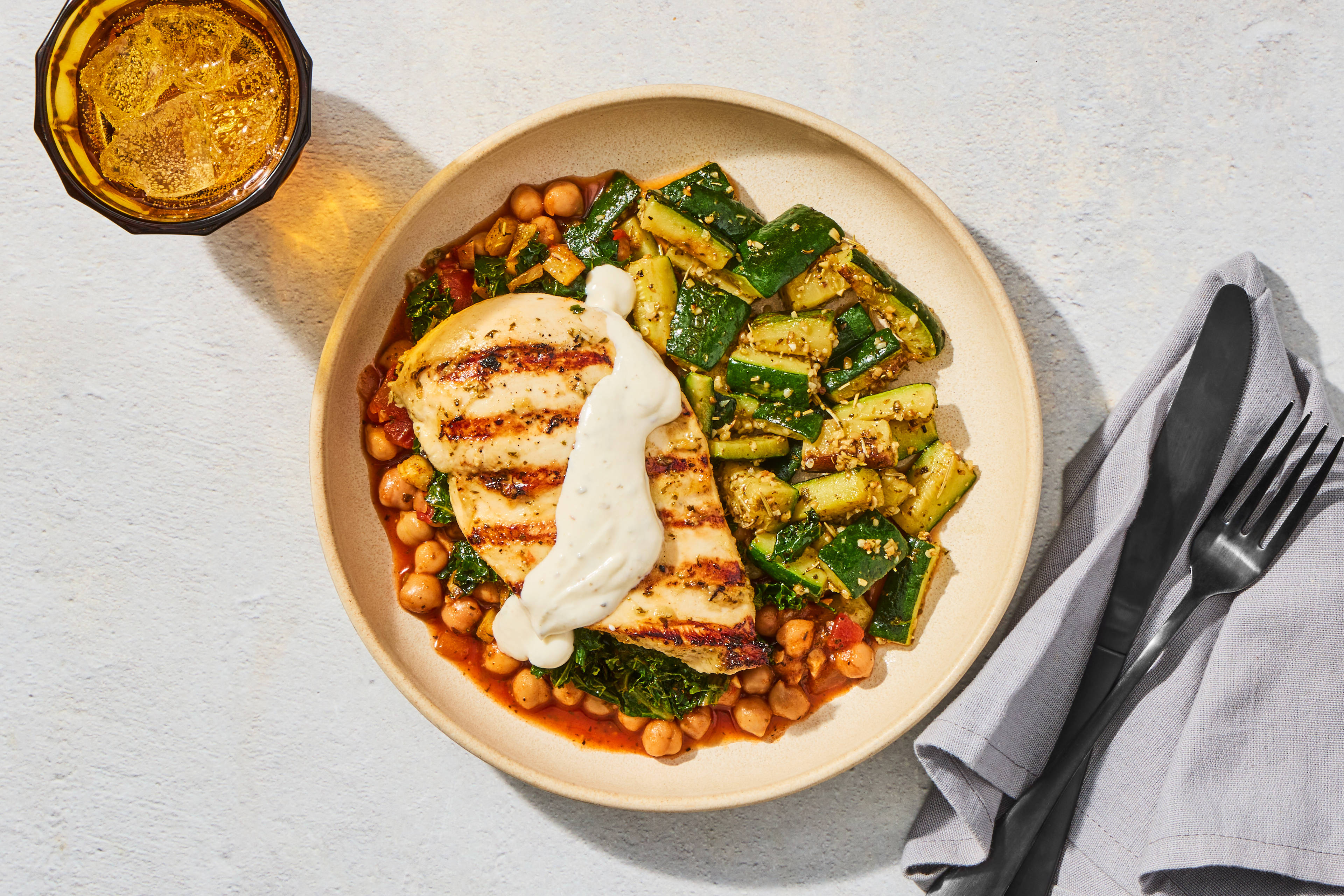 Tuscan-Style Chicken & Chickpea Skillet