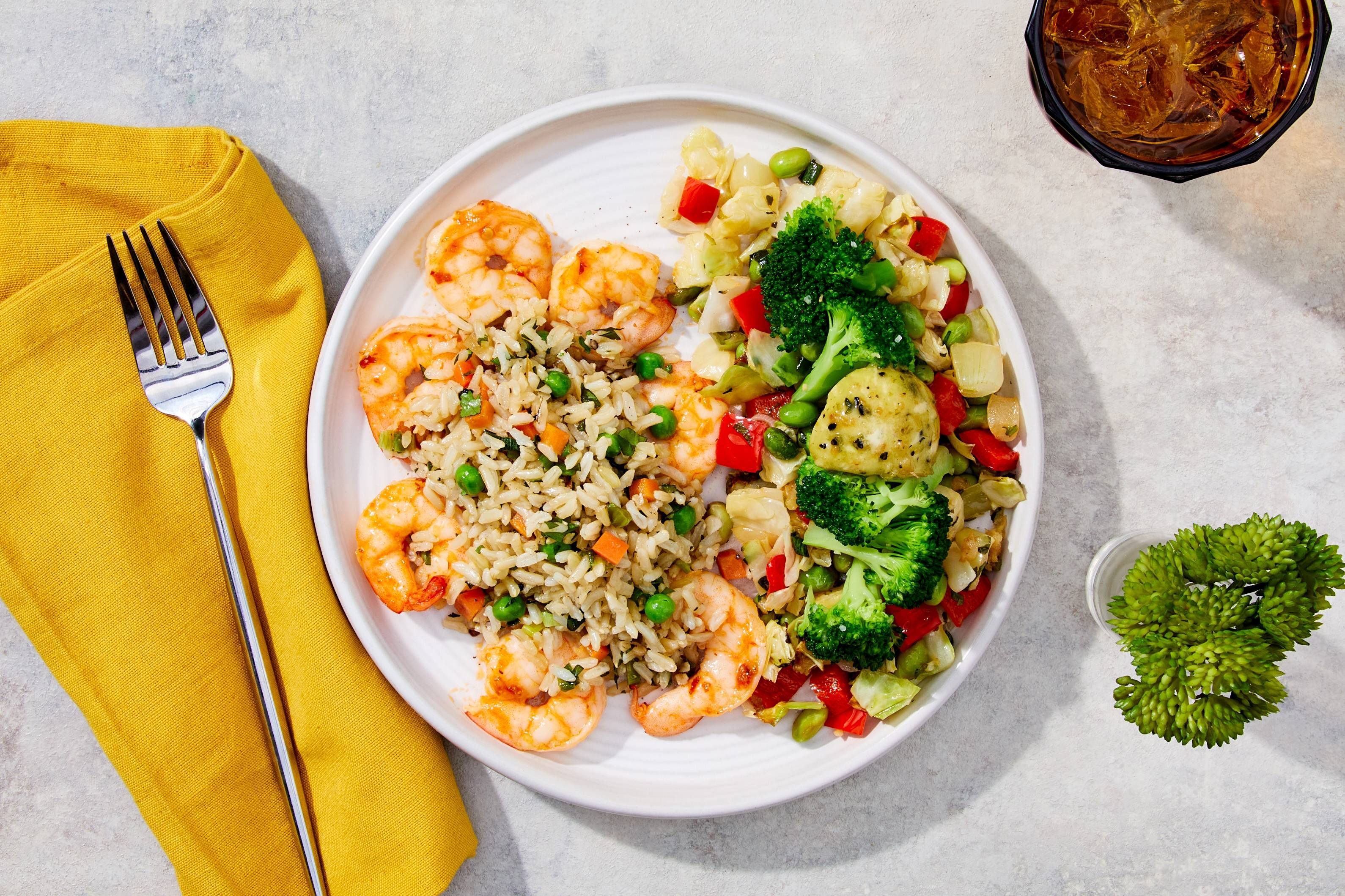 Sriracha Shrimp & Veggie Brown Rice