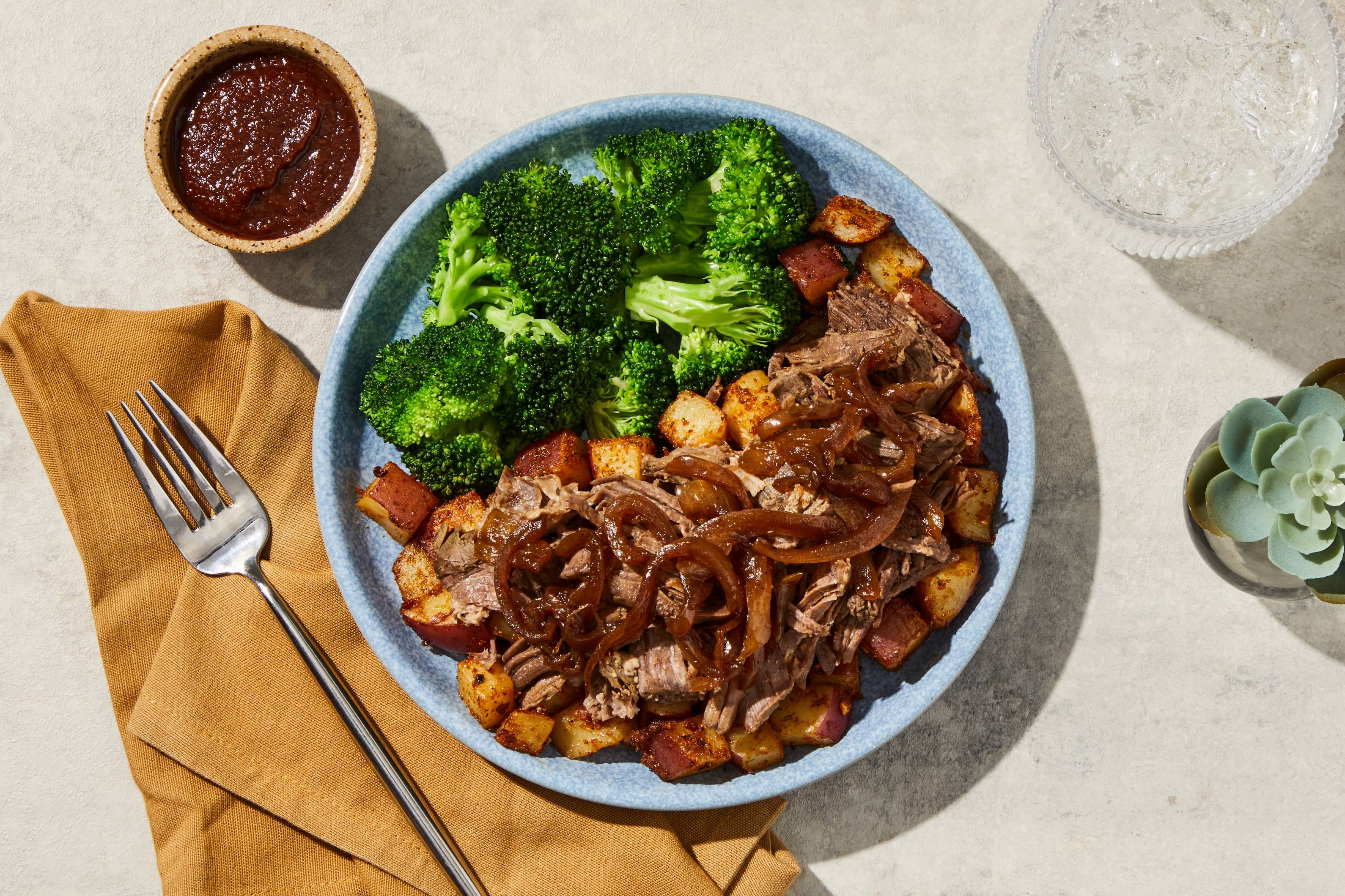 Caramelized Onion Shredded Beef