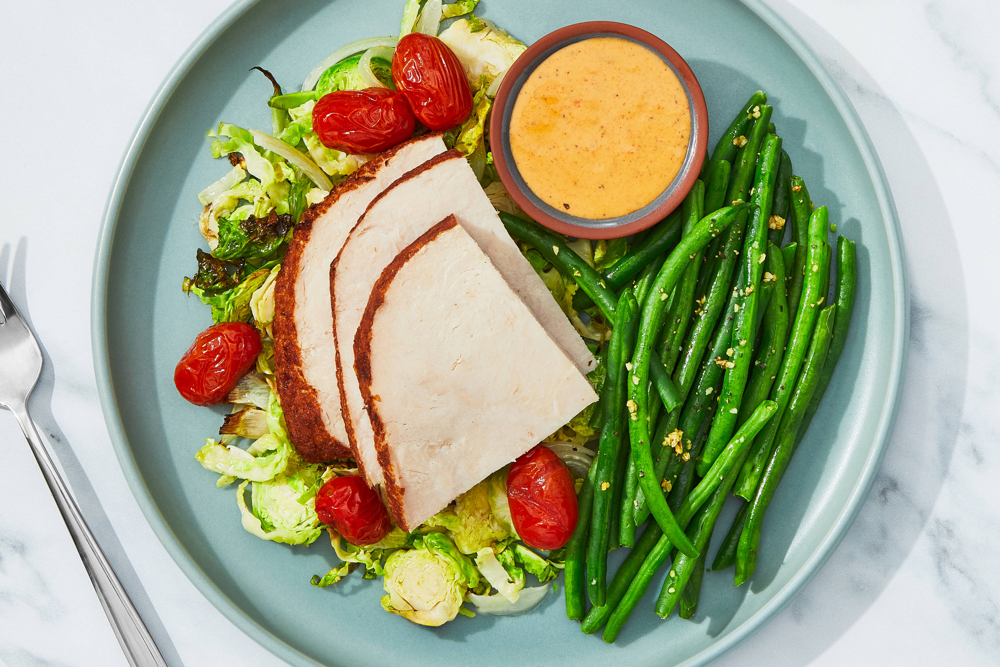 Sliced Turkey & Red Pepper Cream