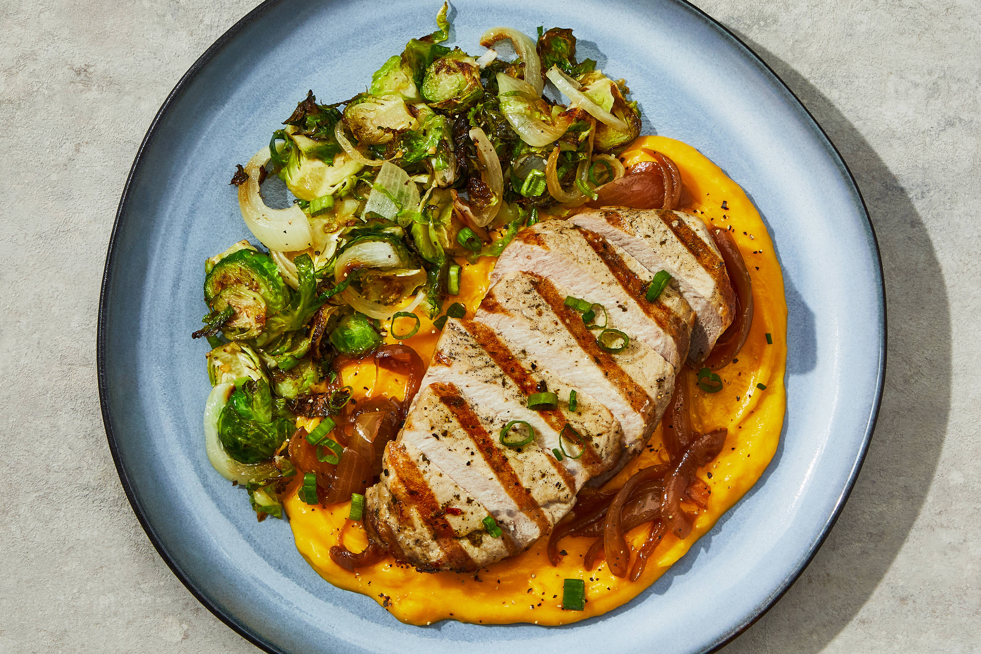 Grilled Pork Chop & Butternut Mash