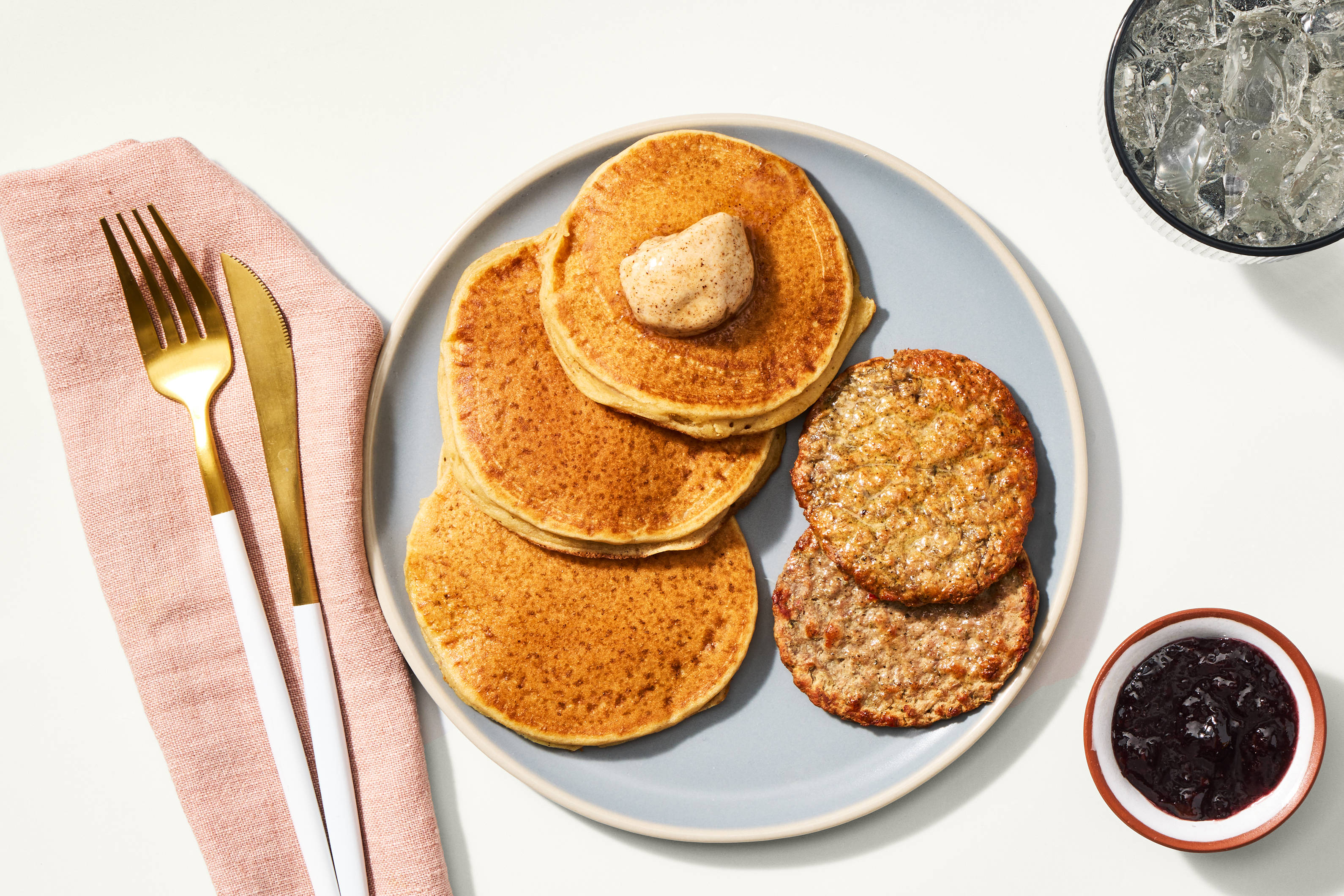 Triple Berry Jam Pancakes
