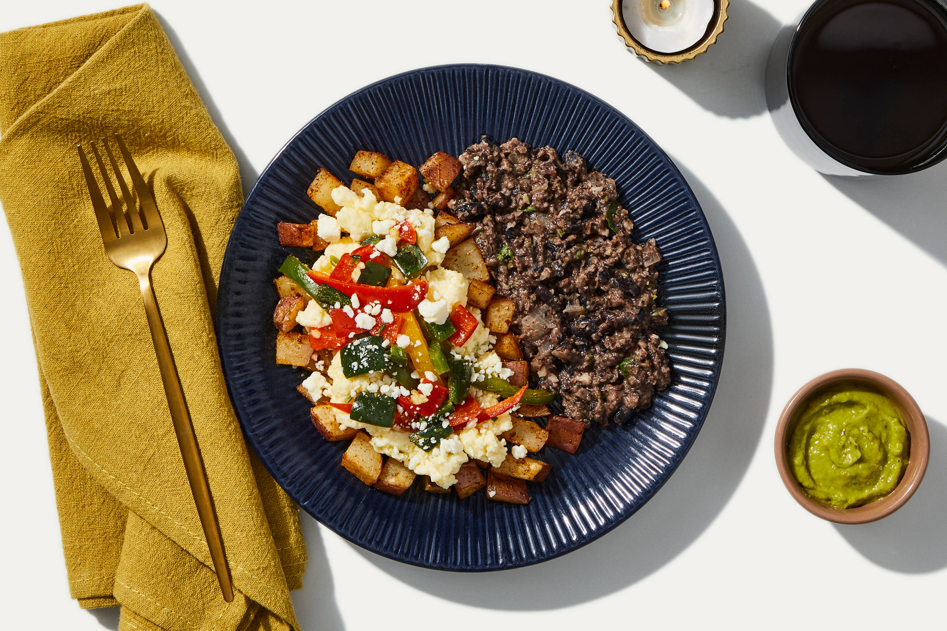 Southwest Breakfast Skillet & Scrambled Eggs