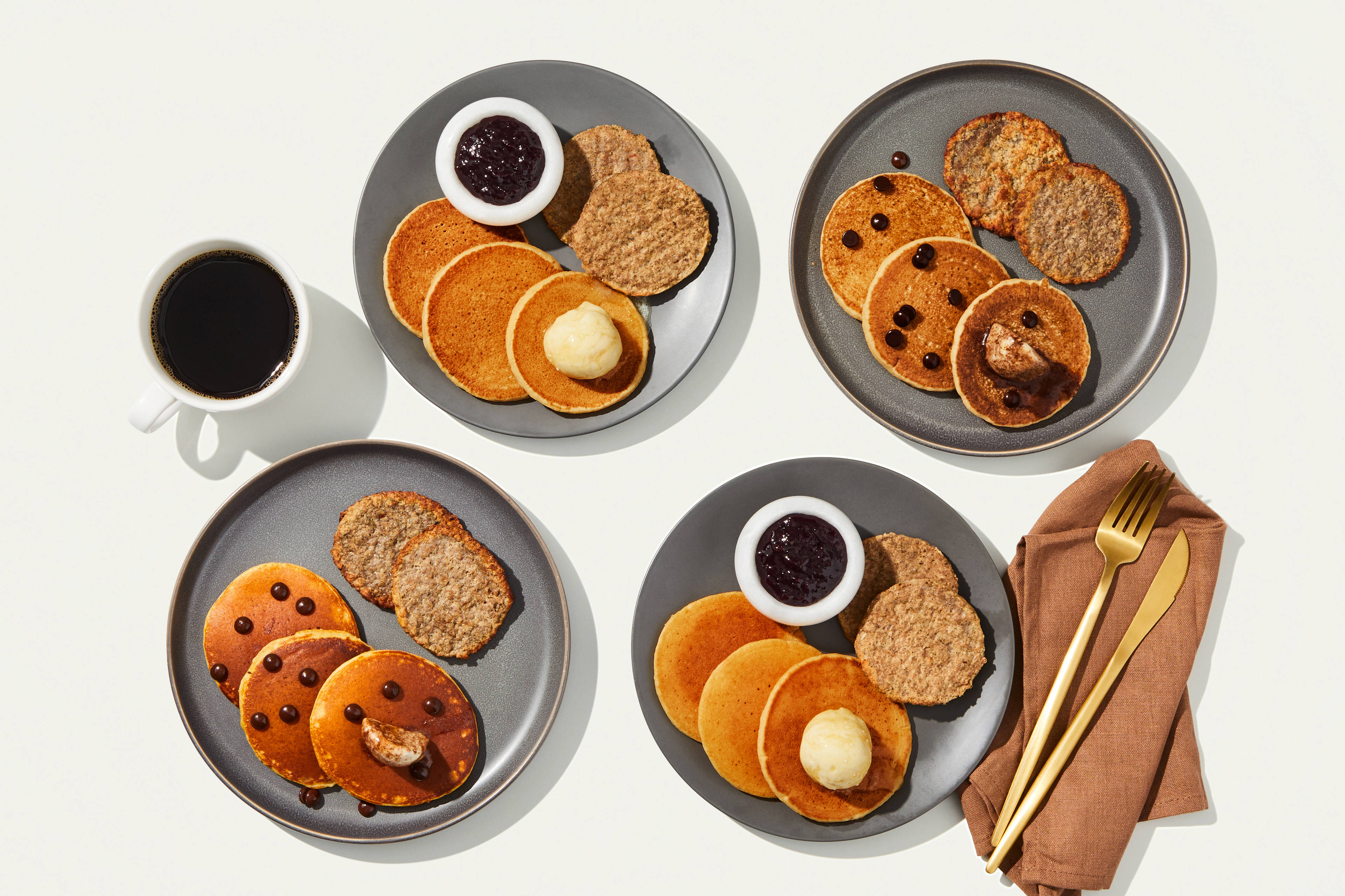 Pancake Bundle - Dark Chocolate Chip Pancakes & Lemon Buttermilk Pancakes & Blueberry Compote