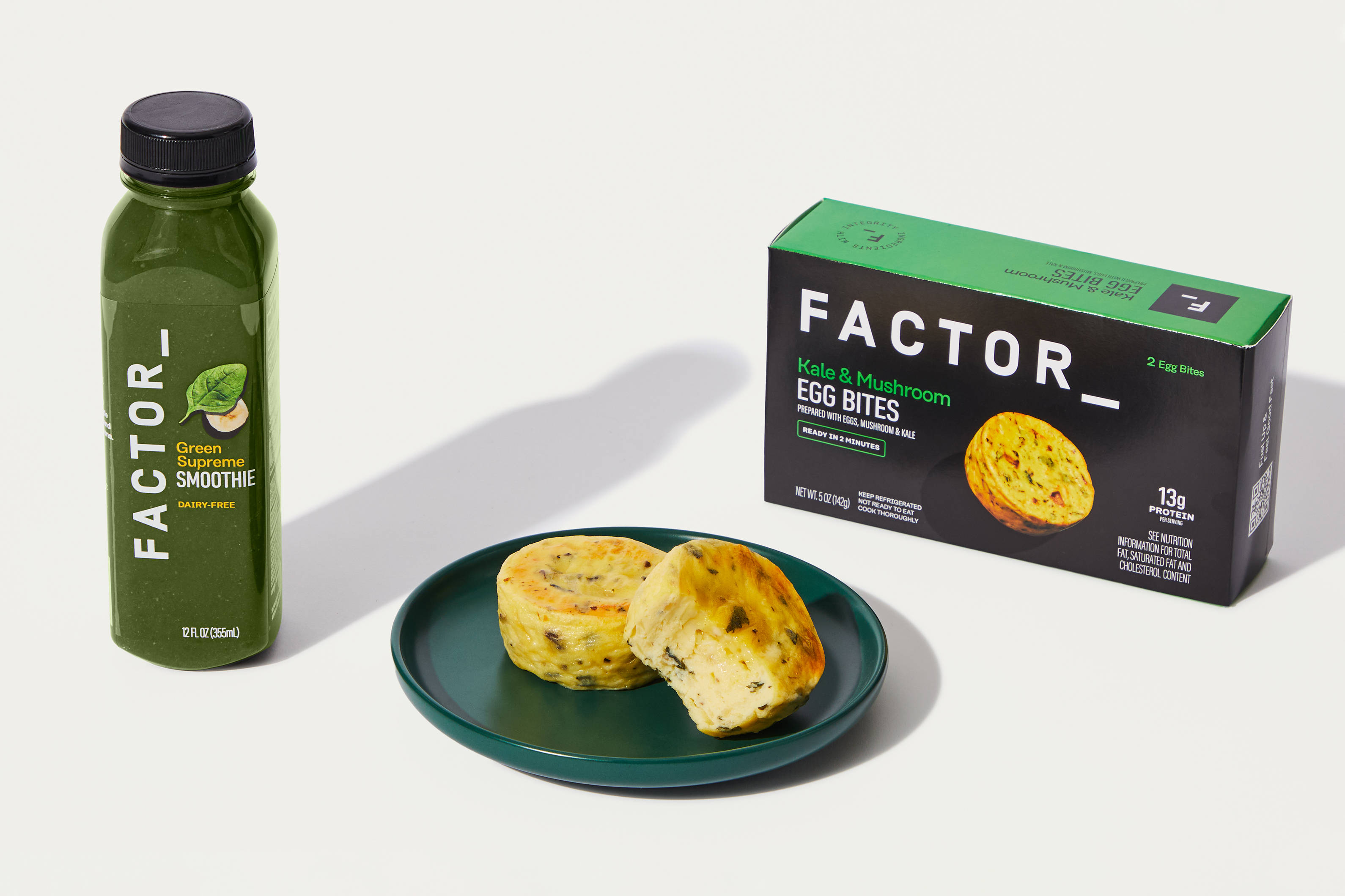 Kale & Mushroom Egg Bites & Green Smoothie