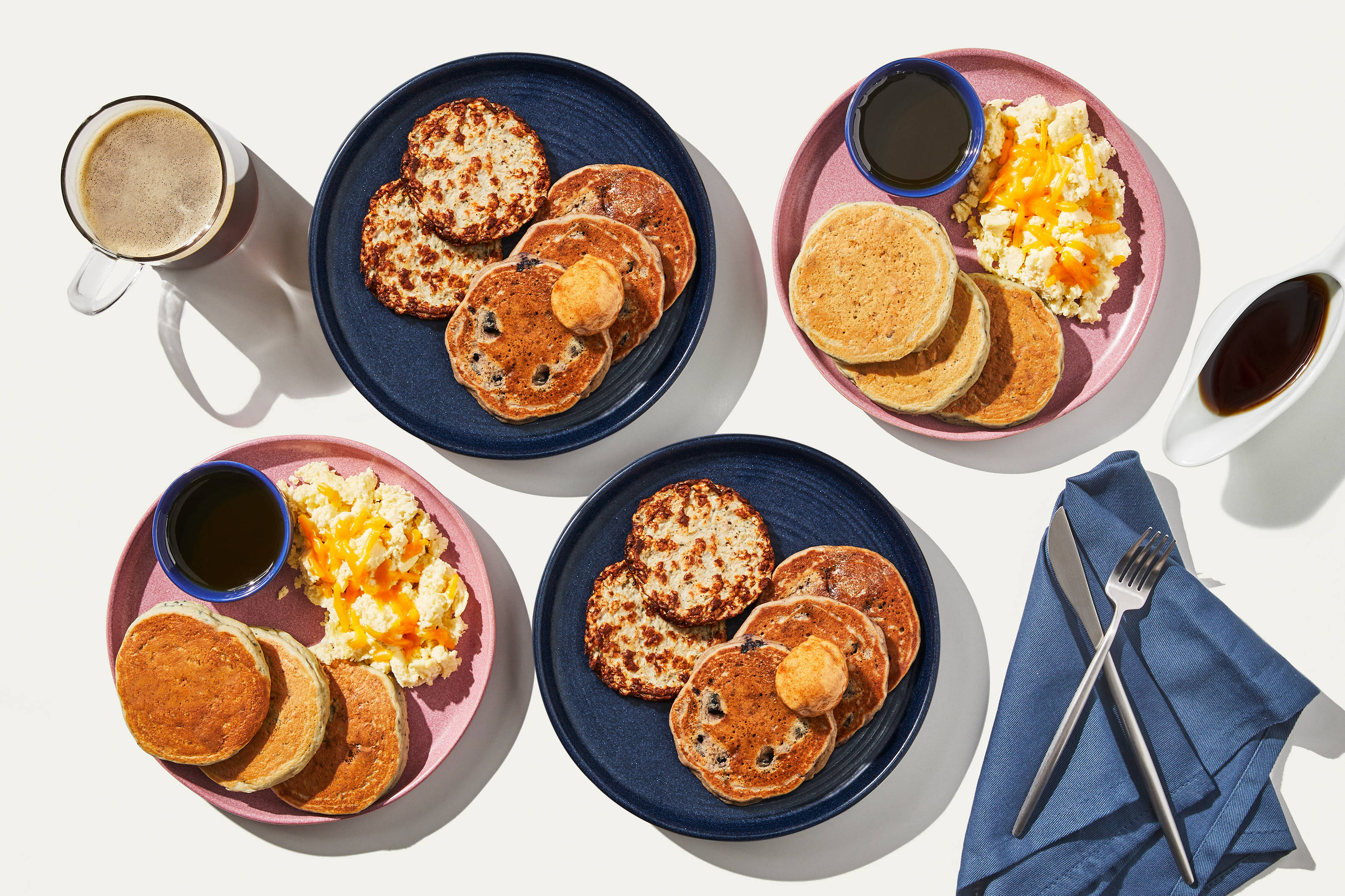 Pancake Bundle - Blueberry Pancakes & Pancakes & Cheddar Scrambled Eggs