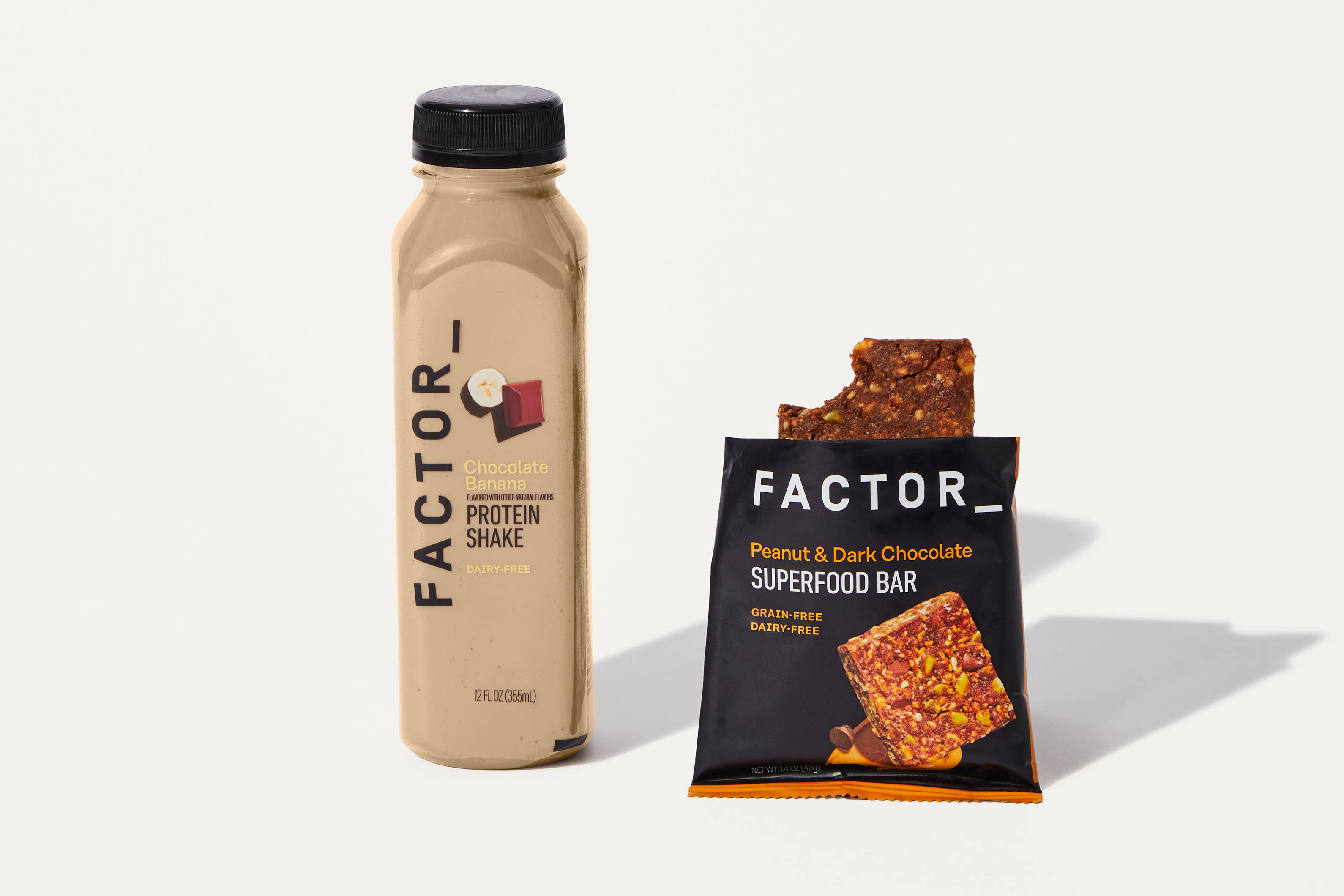 Chocolate Banana Shake & Peanut Chocolate Bar
