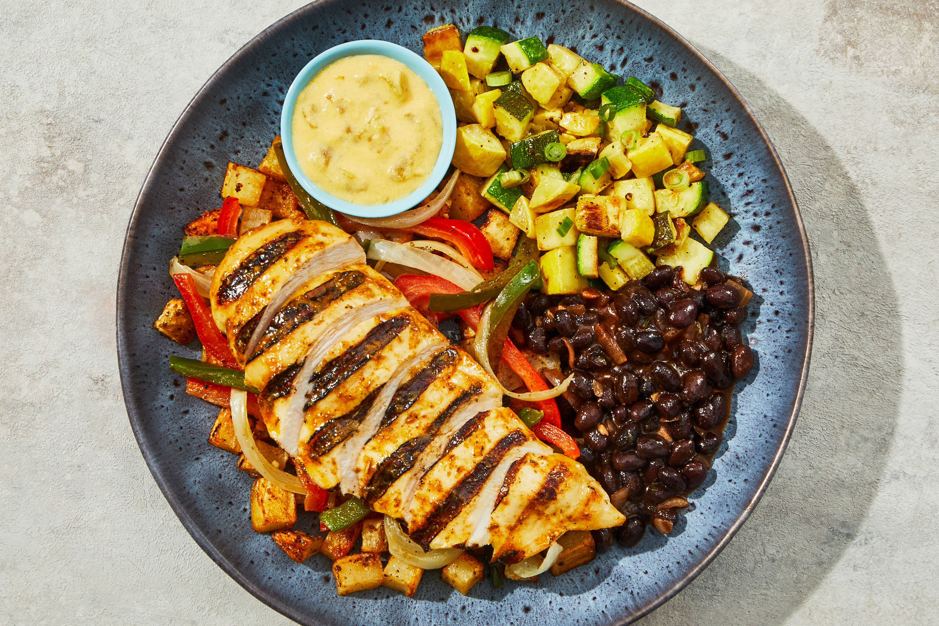 Santa Fe-Style Potato, Chicken & Pepper Bowl