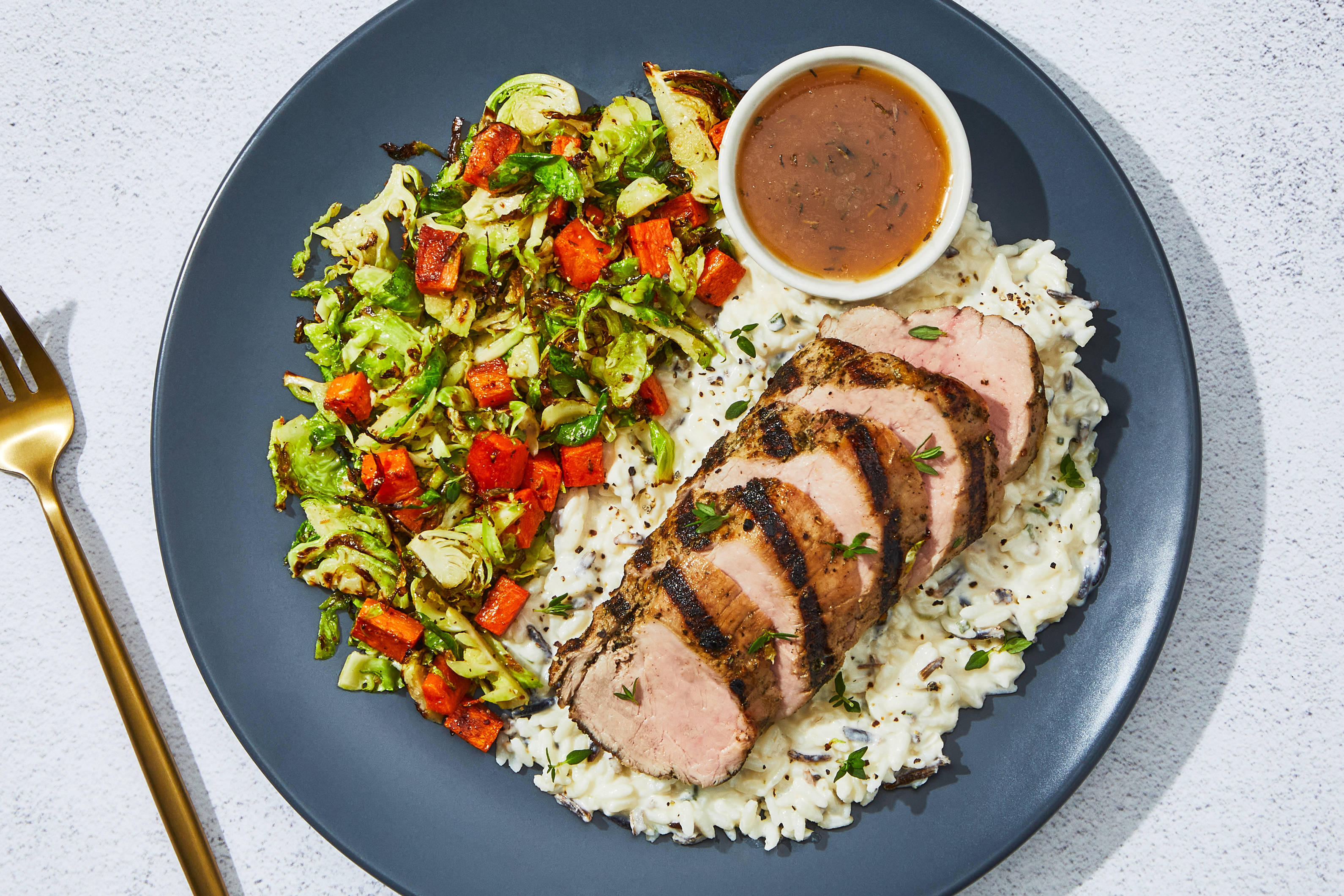 Pork Tenderloin Jus Lie & Wild Rice
