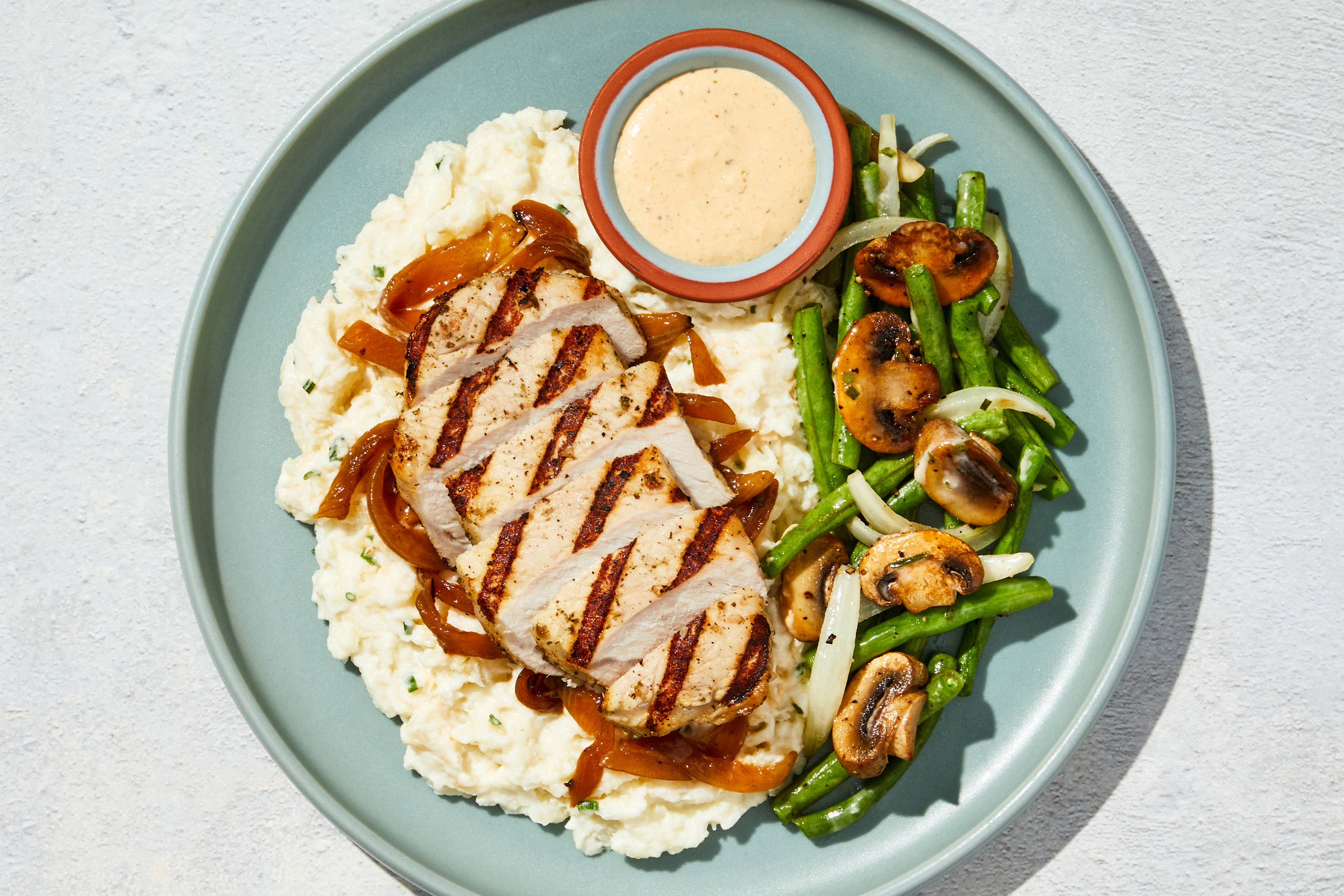 Caramelized Onion Pork Chop & Gravy