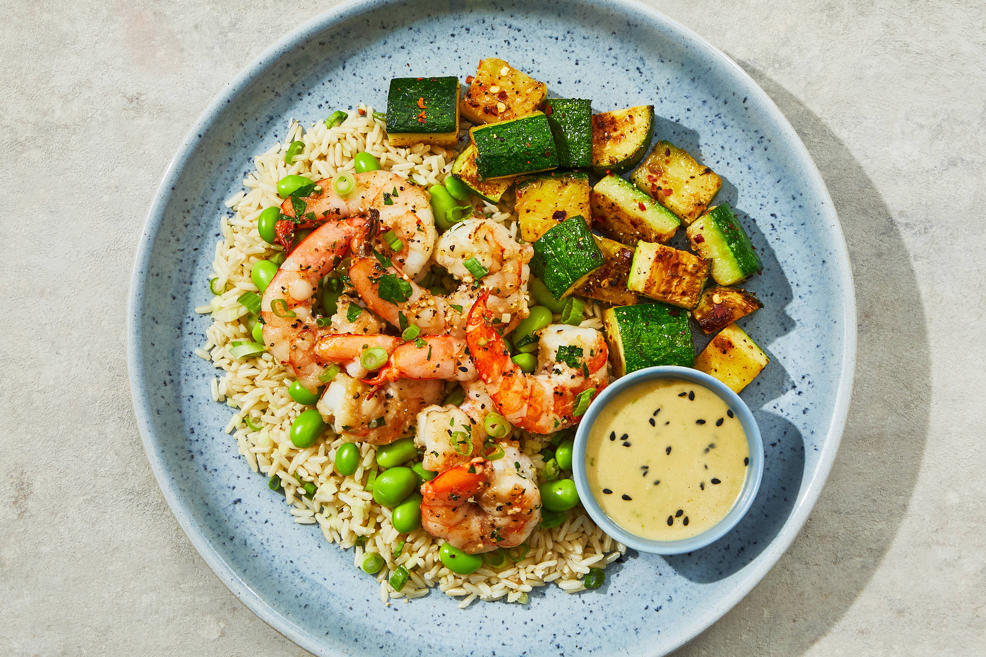 Sesame Miso Shrimp Bowl