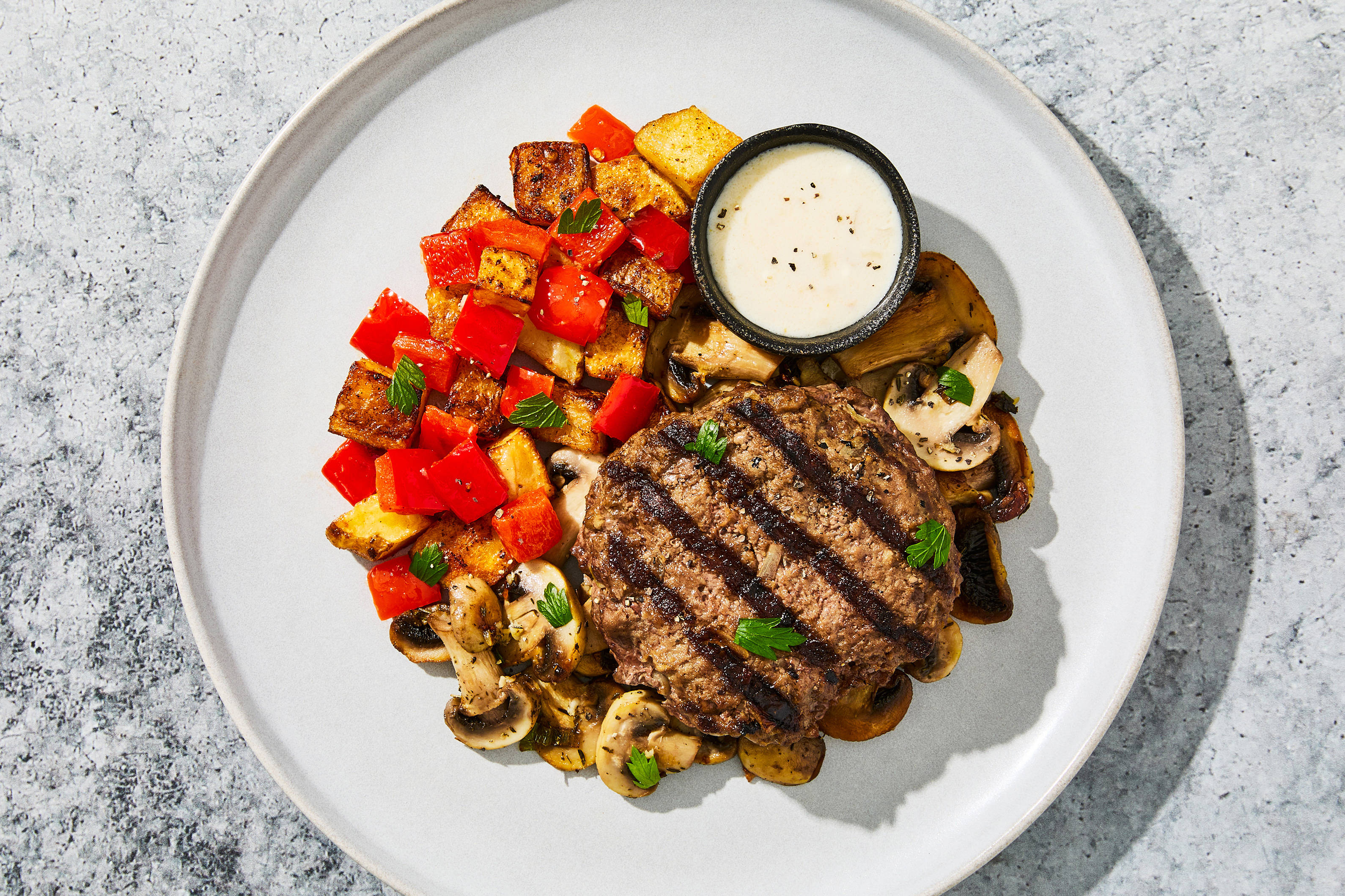 Mushroom Mozzarella Melt Burger